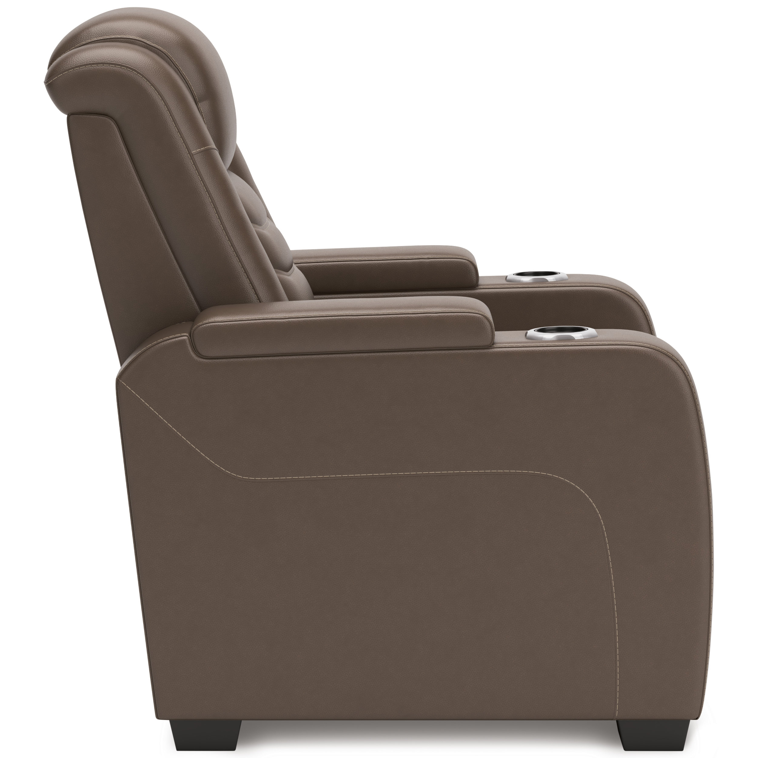 High Impact Leather/PVC Power Recliner w/Adjustable Headrest