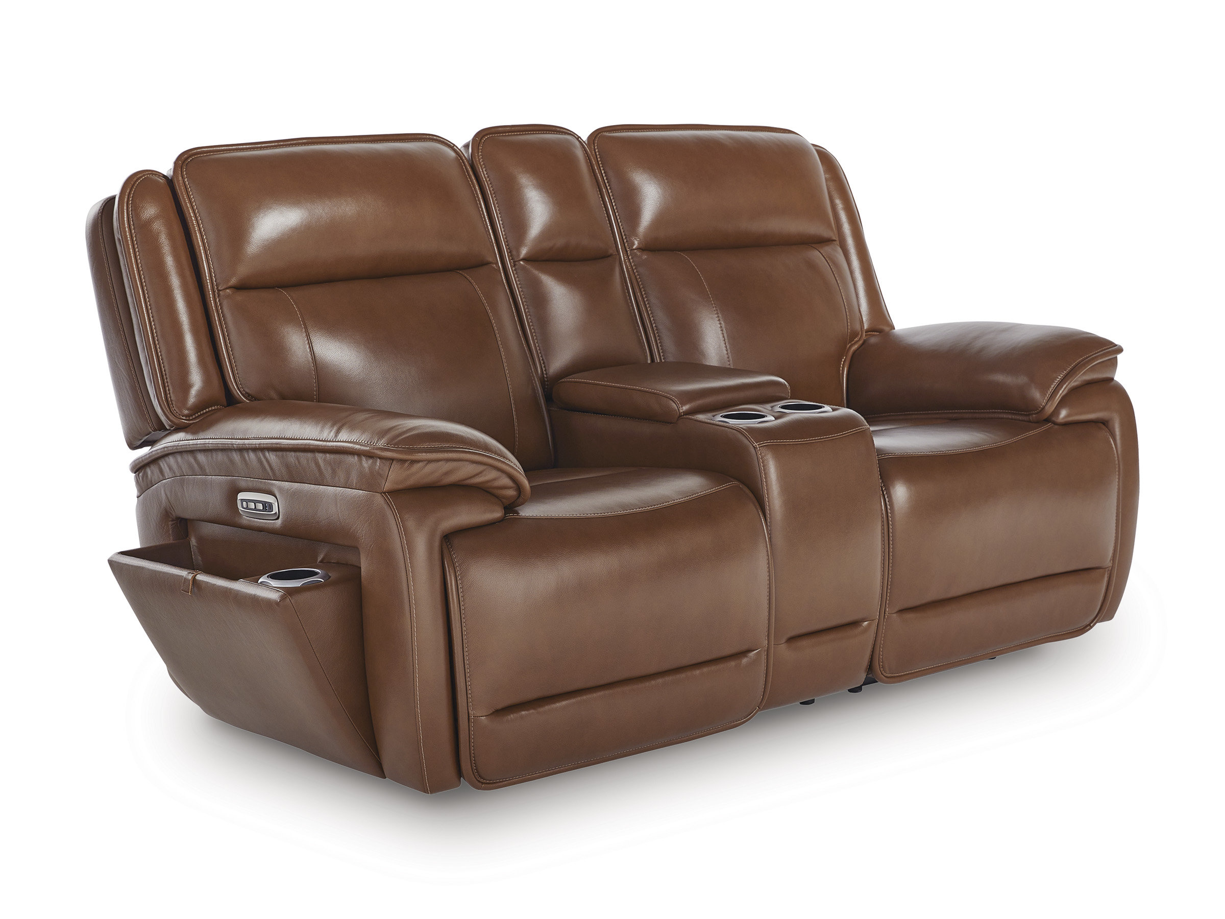 Healy Pier Leather/PVC Power Reclining Living Room Set