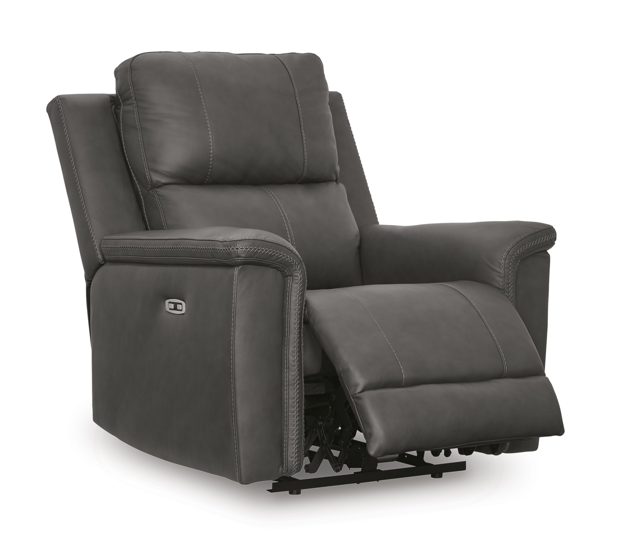 Bleckley Leather/PVC Power Recliner w/Adjustable Headrest