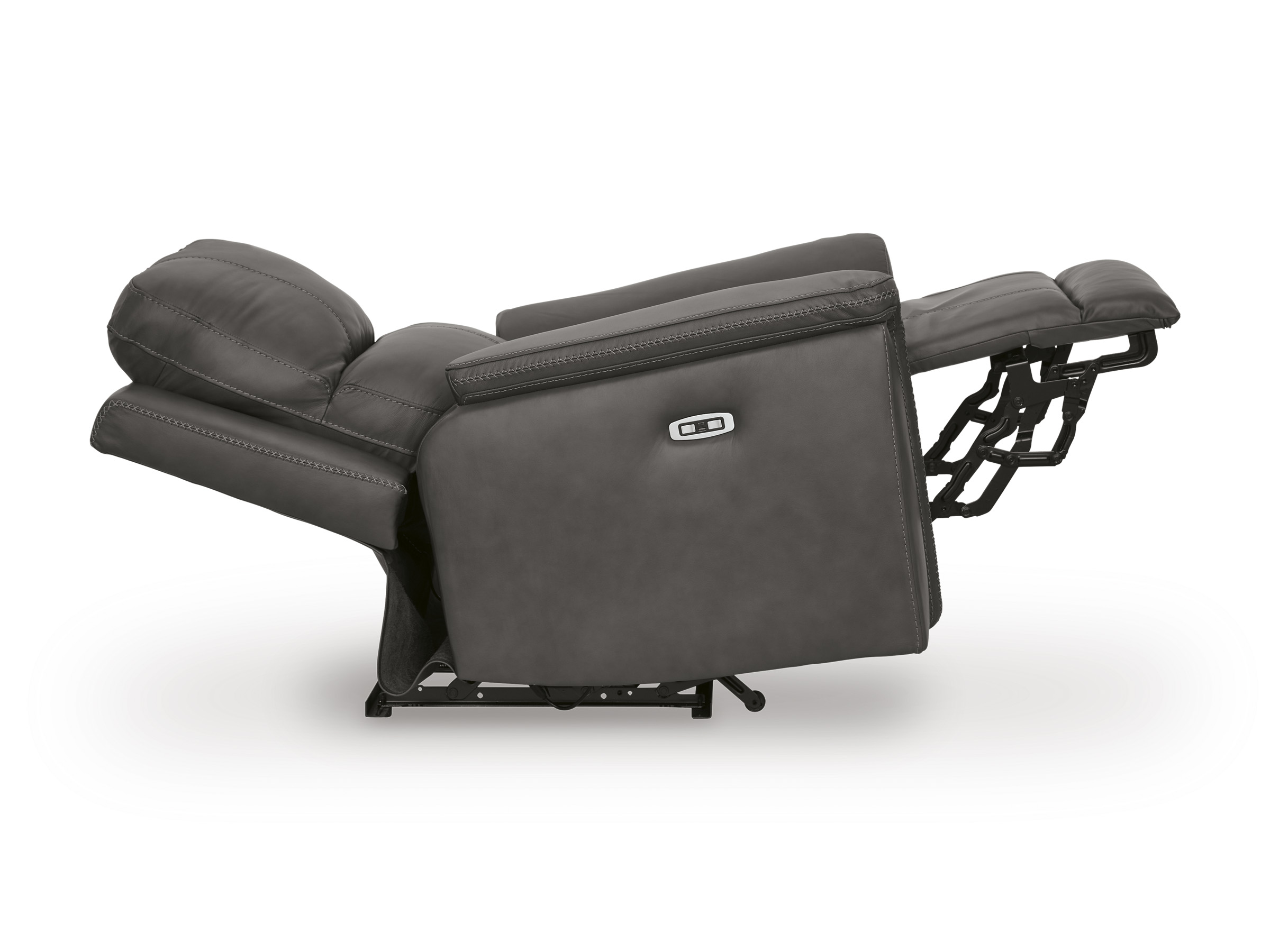 Bleckley Leather/PVC Power Recliner w/Adjustable Headrest