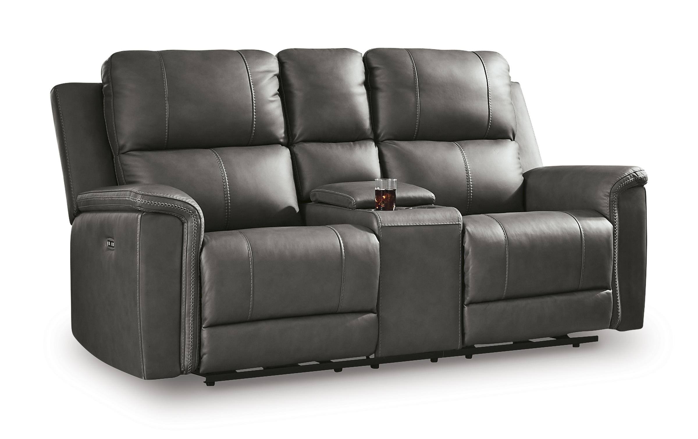 Bleckley Leather/PVC Power Reclining Living Set