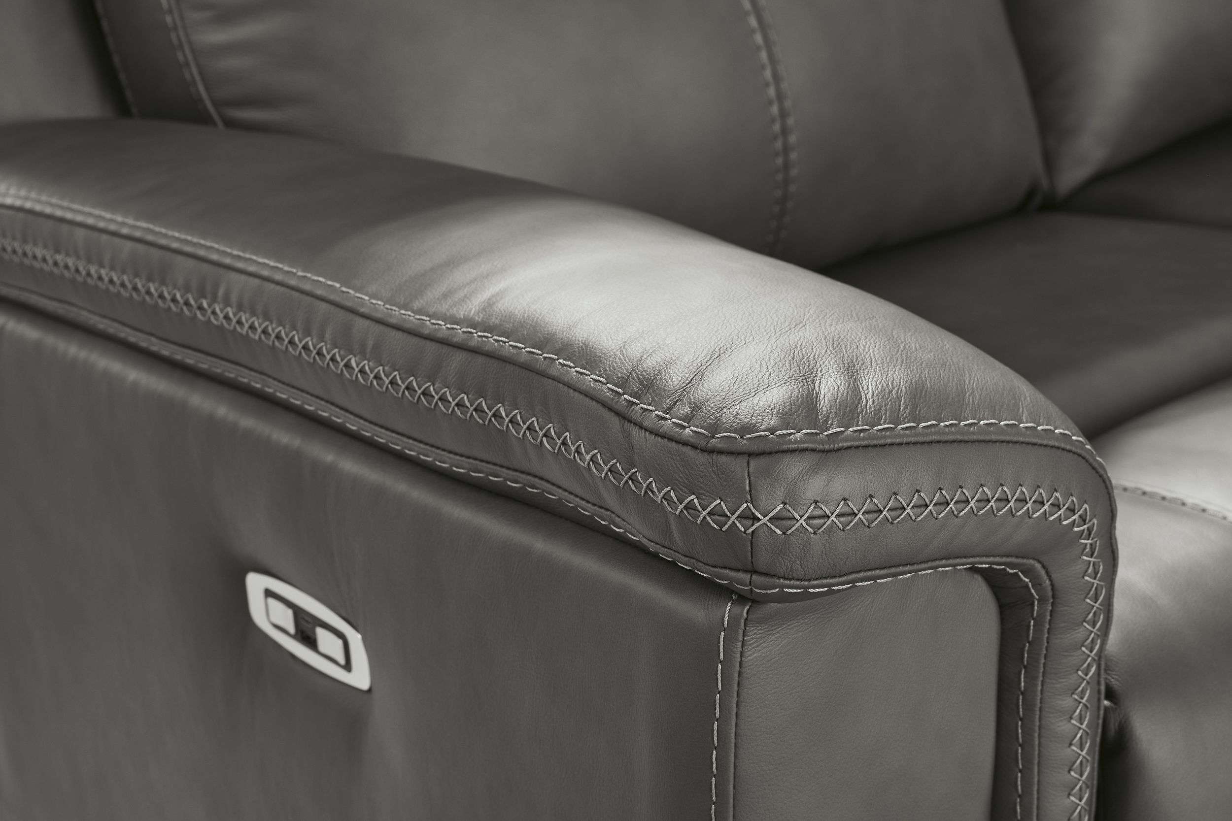Bleckley Leather/PVC Power Reclining Loveseat w/Console & Adjustable Headrests