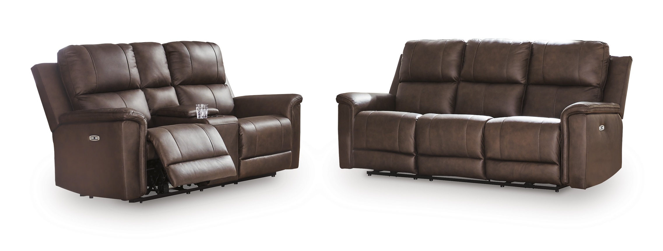 Bleckley Leather/PVC Power Reclining Living Set