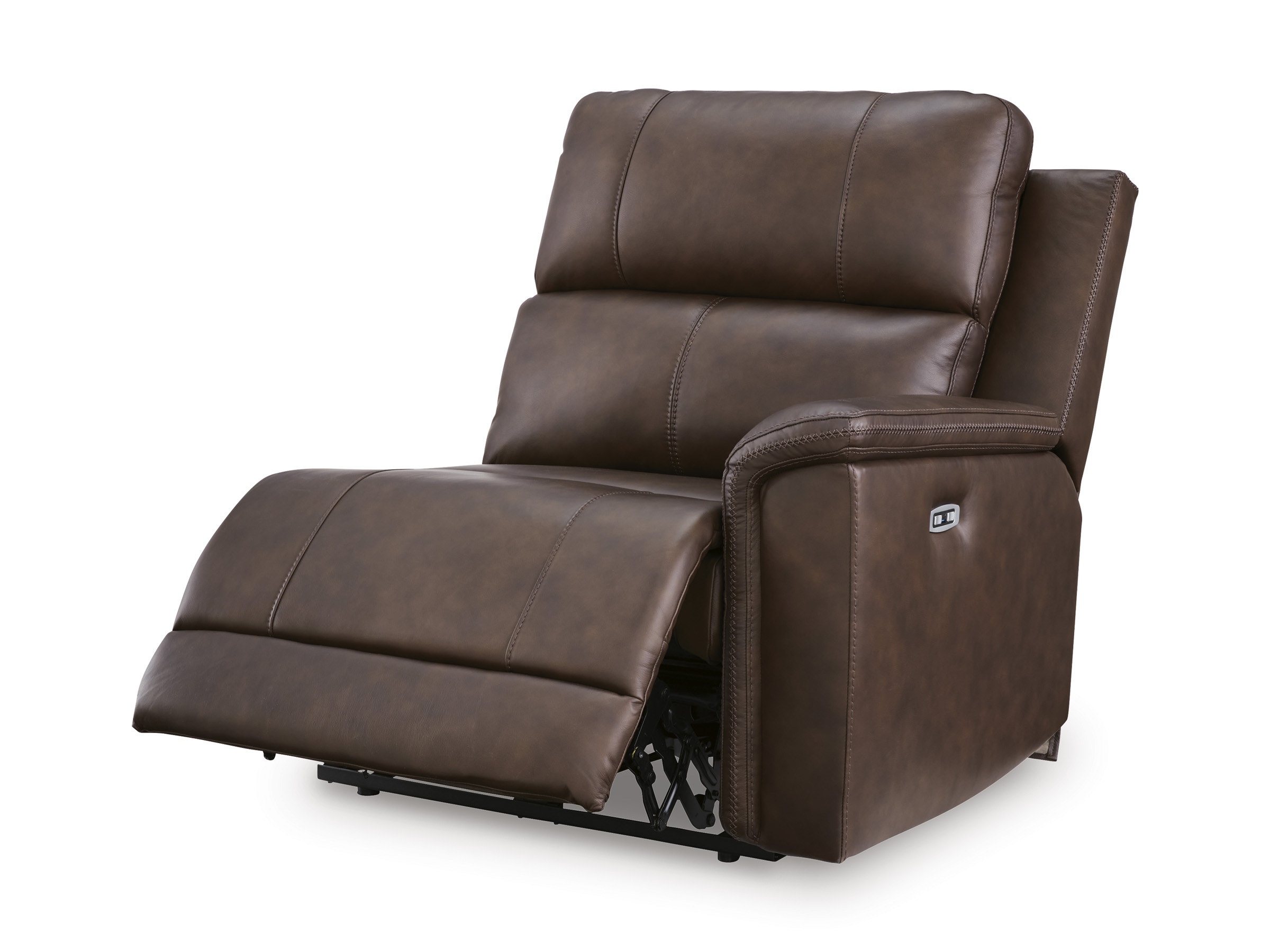 Bleckley 5-Piece Leather/PVC Power Reclining L-Shaped Sectional Sofa