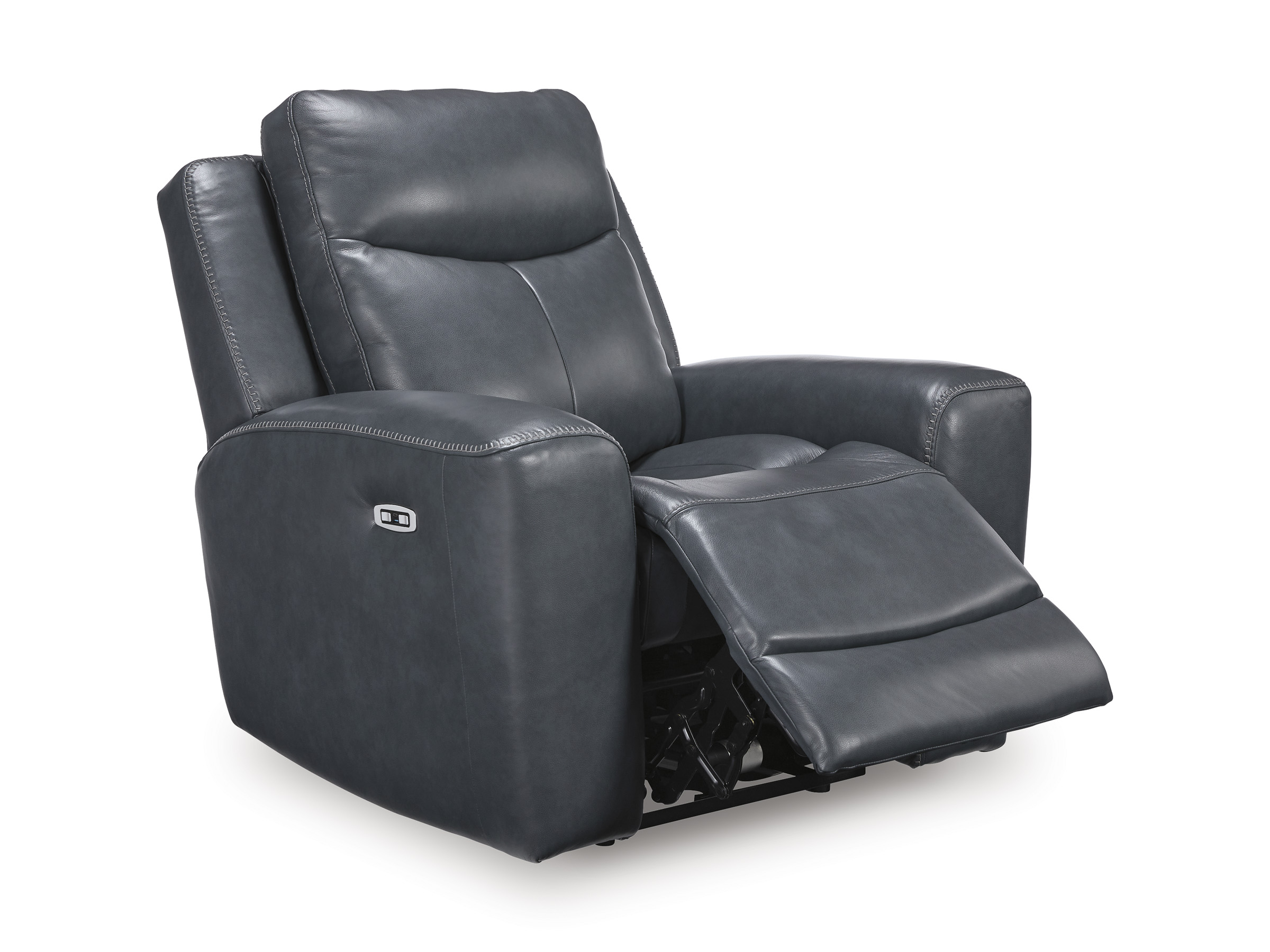 Next Move Leather Power Reclining Living Room Set with Adjustable Headrest