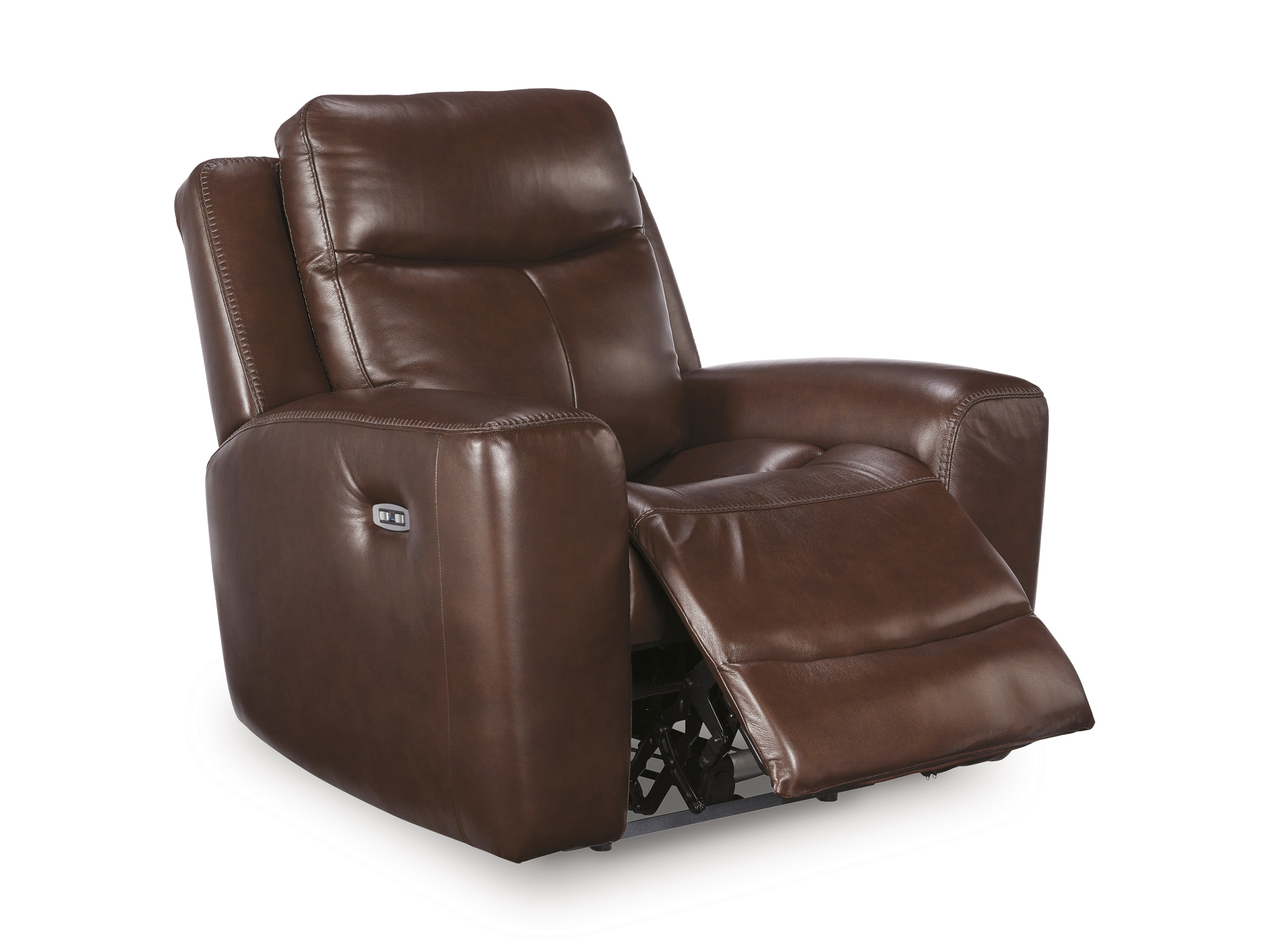 Next Move Leather Power Recliner with Adjustable Headrest