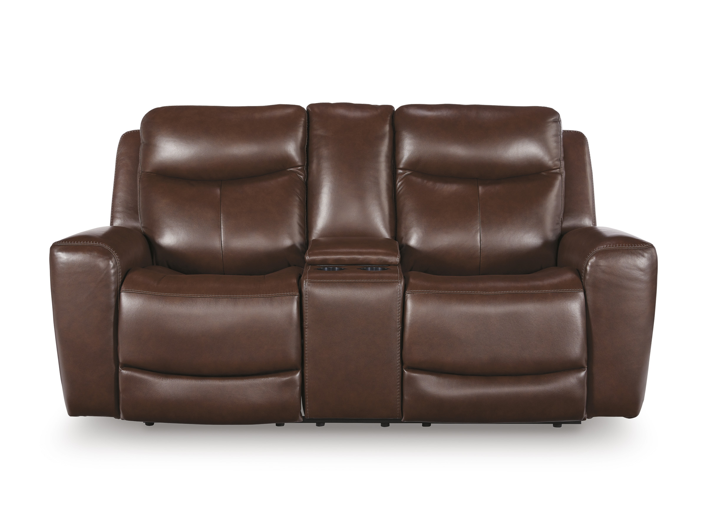 Next Move Leather Power Reclining Living Room Set with Adjustable Headrest
