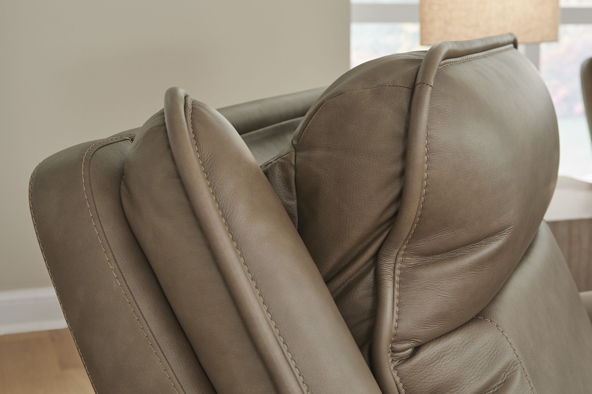 Glencroft Leather Power Reclining Living Set