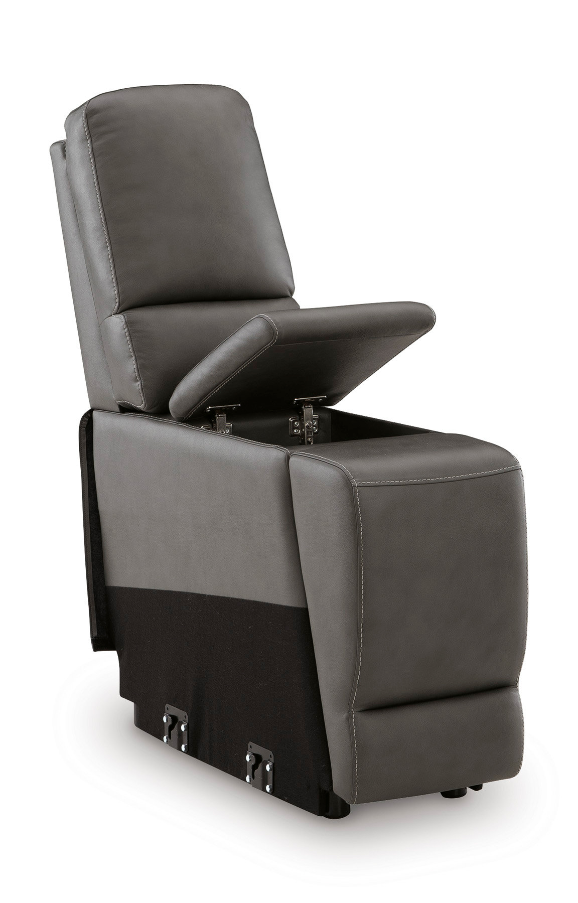 5Z-Pittson Leather 3-Piece Modular Power Reclining Loveseat with Console