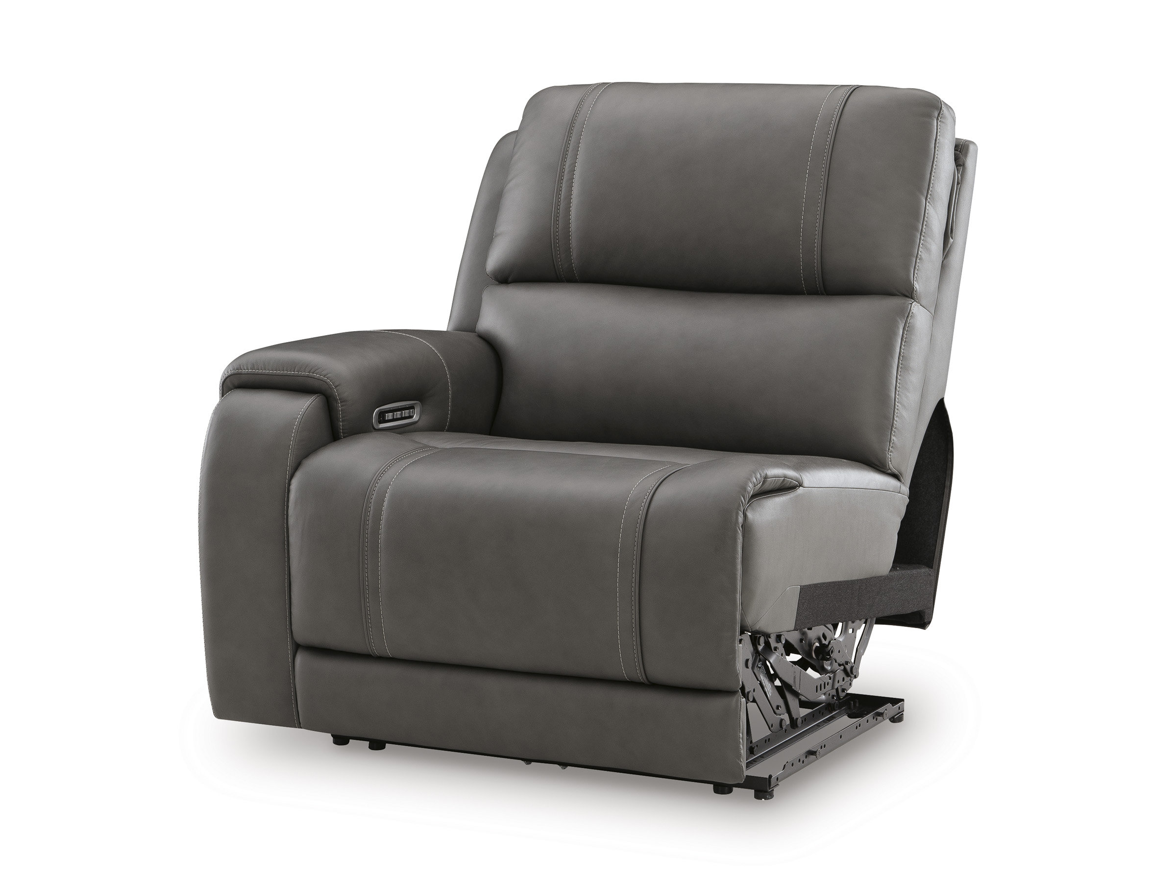 5Z-Pittson Leather 2-Piece Modular Power Reclining Loveseat