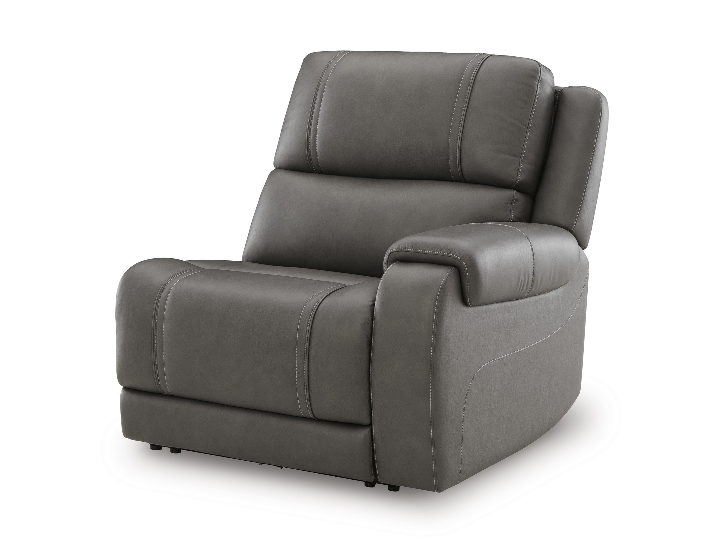 5Z-Pittson Leather 3-Piece Modular Power Reclining Loveseat with Console