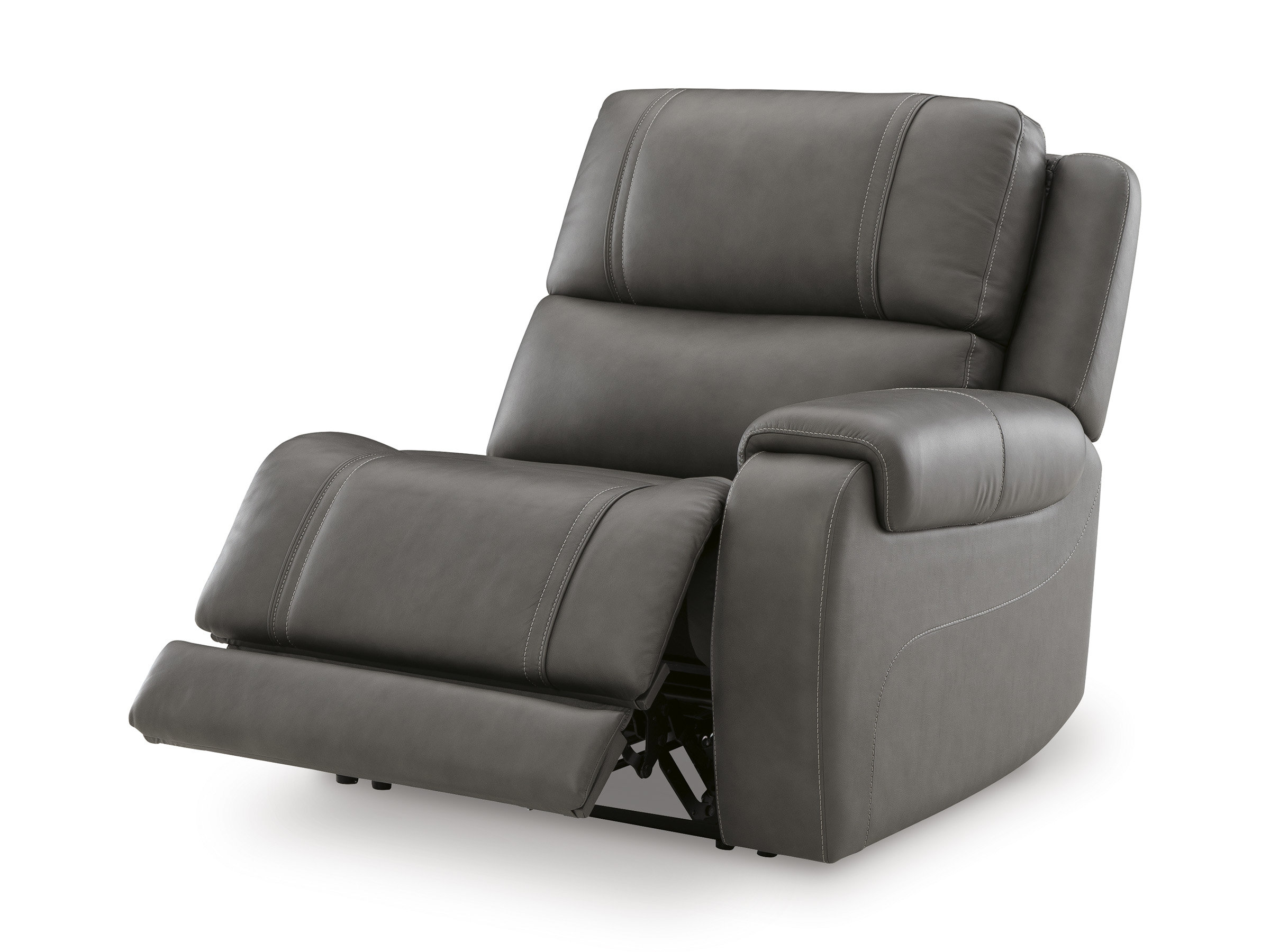 5Z-Pittson Leather 2-Piece Modular Power Reclining Loveseat