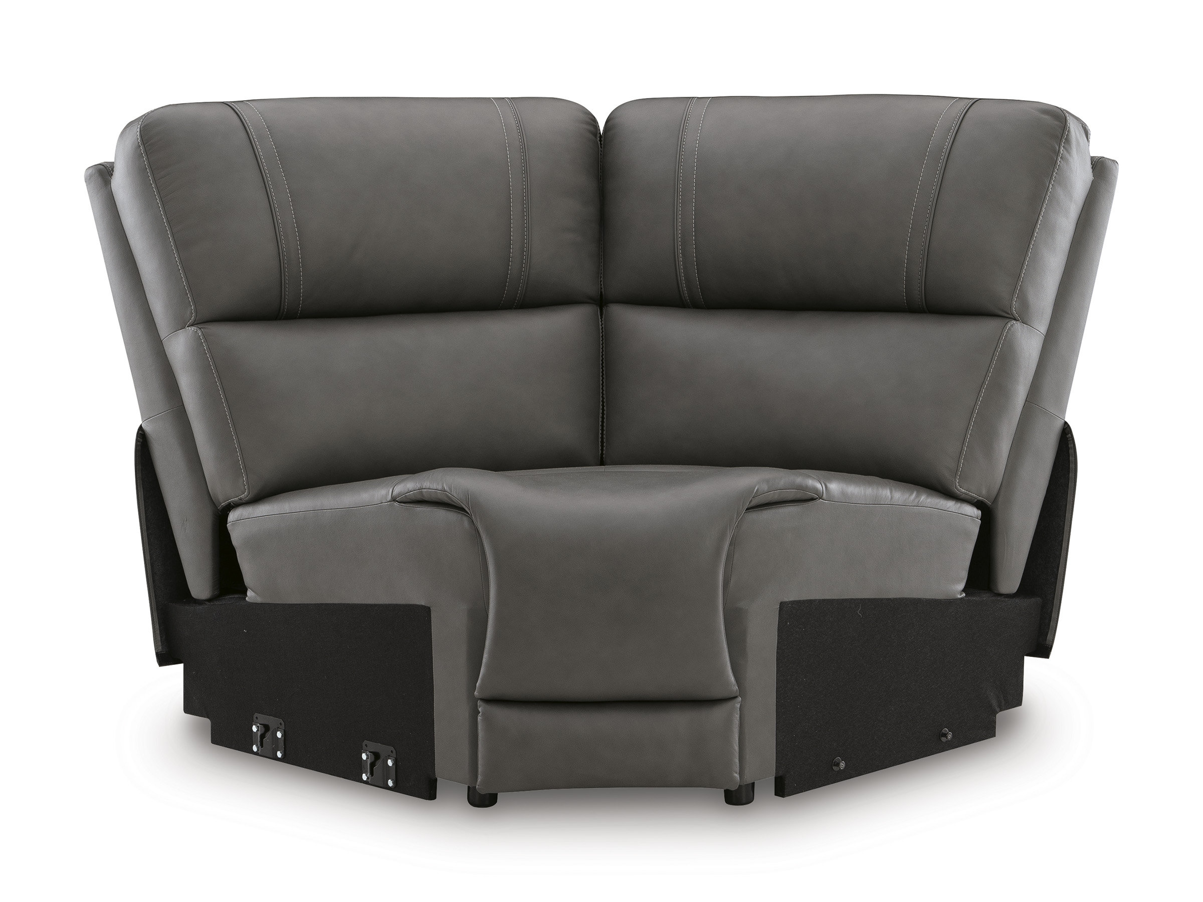 5Z-Pittson L-Shaped Leather 5-Piece Power Reclining Sectional
