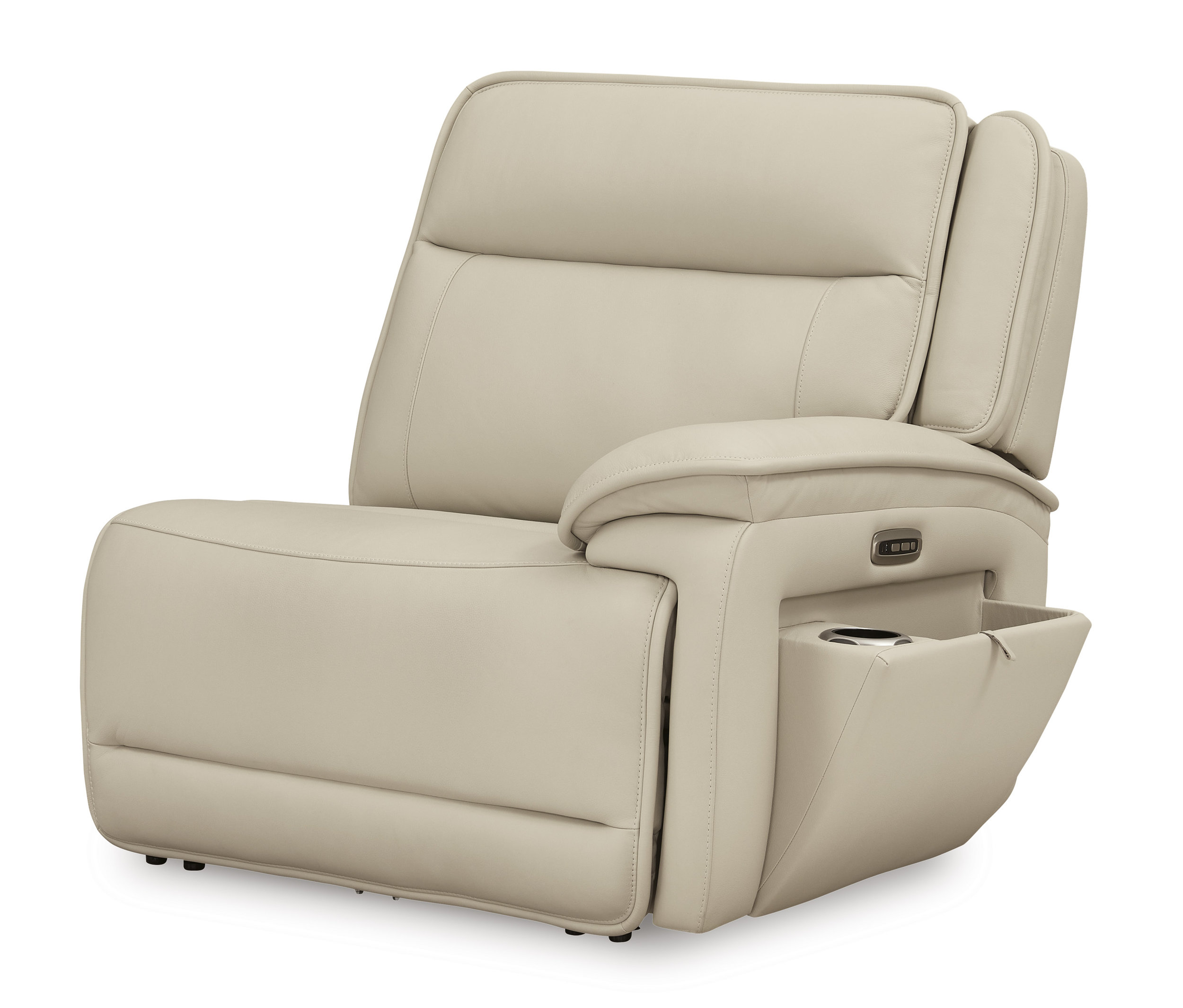 Double Deal 4-Piece L-Shaped Leather Power Reclining Sectional