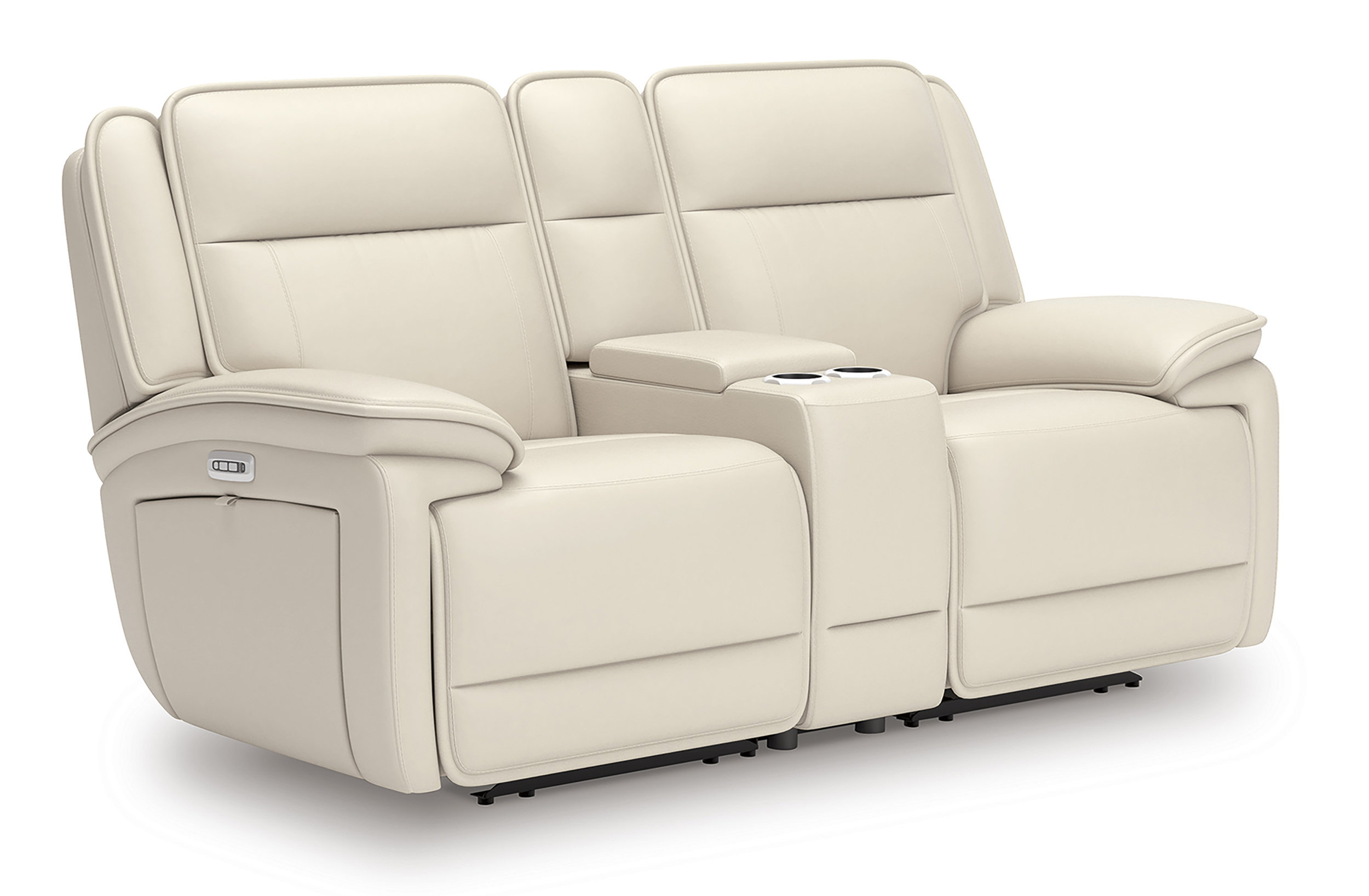 Double Deal Leather Modular Power Reclining Living Room Set