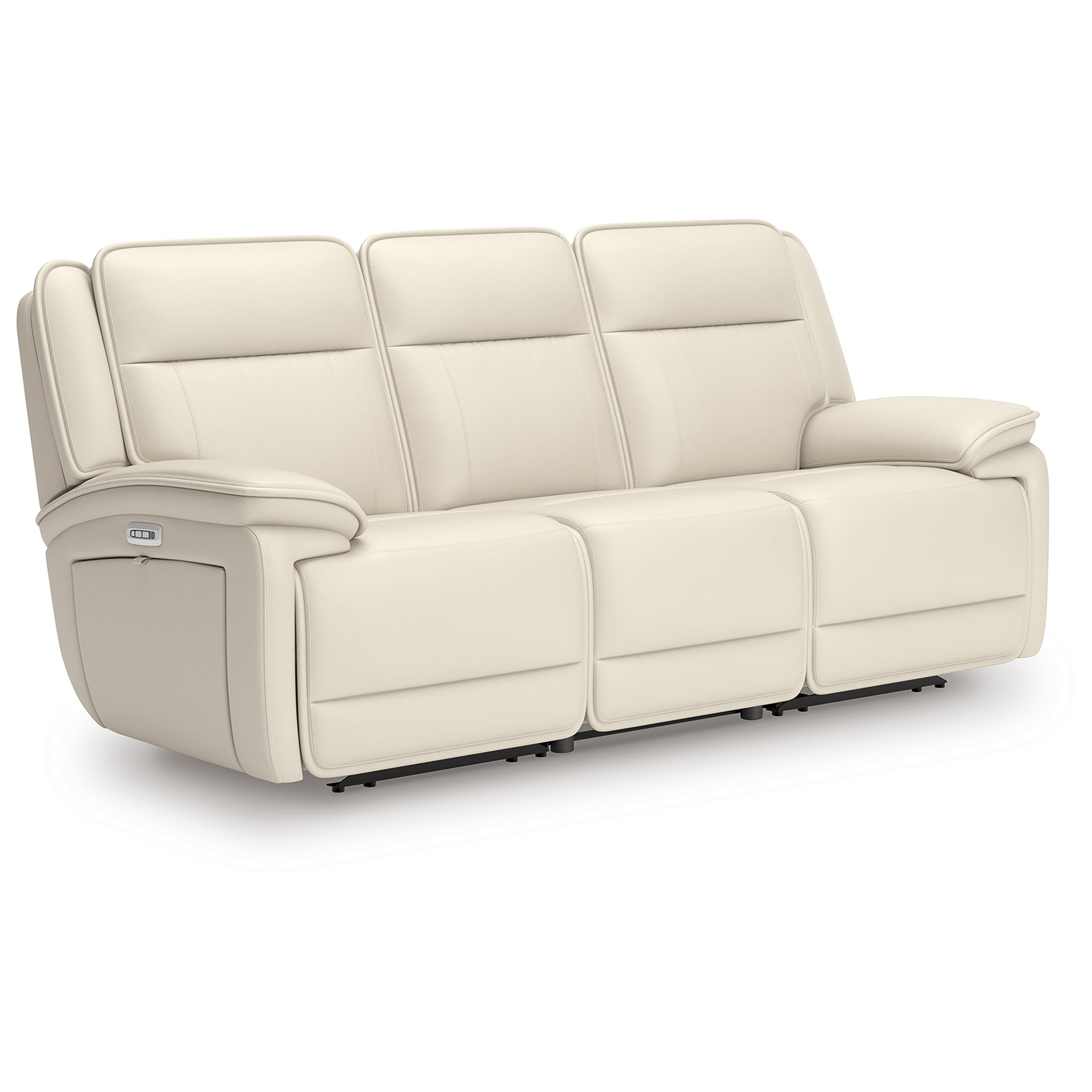 Double Deal Leather Modular Power Reclining Living Room Set