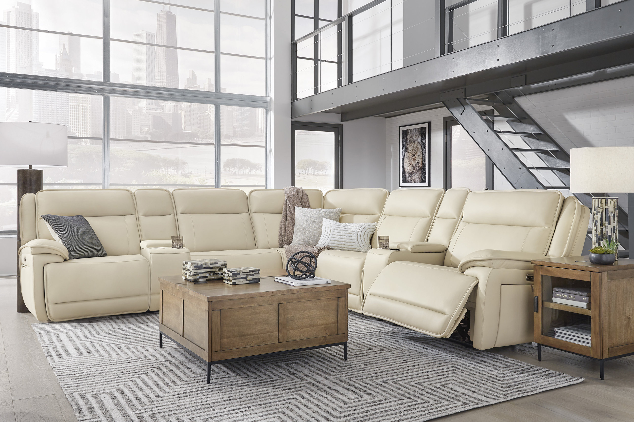 Signature Design by Ashley Double Deal U13001S2 5 pc Power Reclining Sectiona