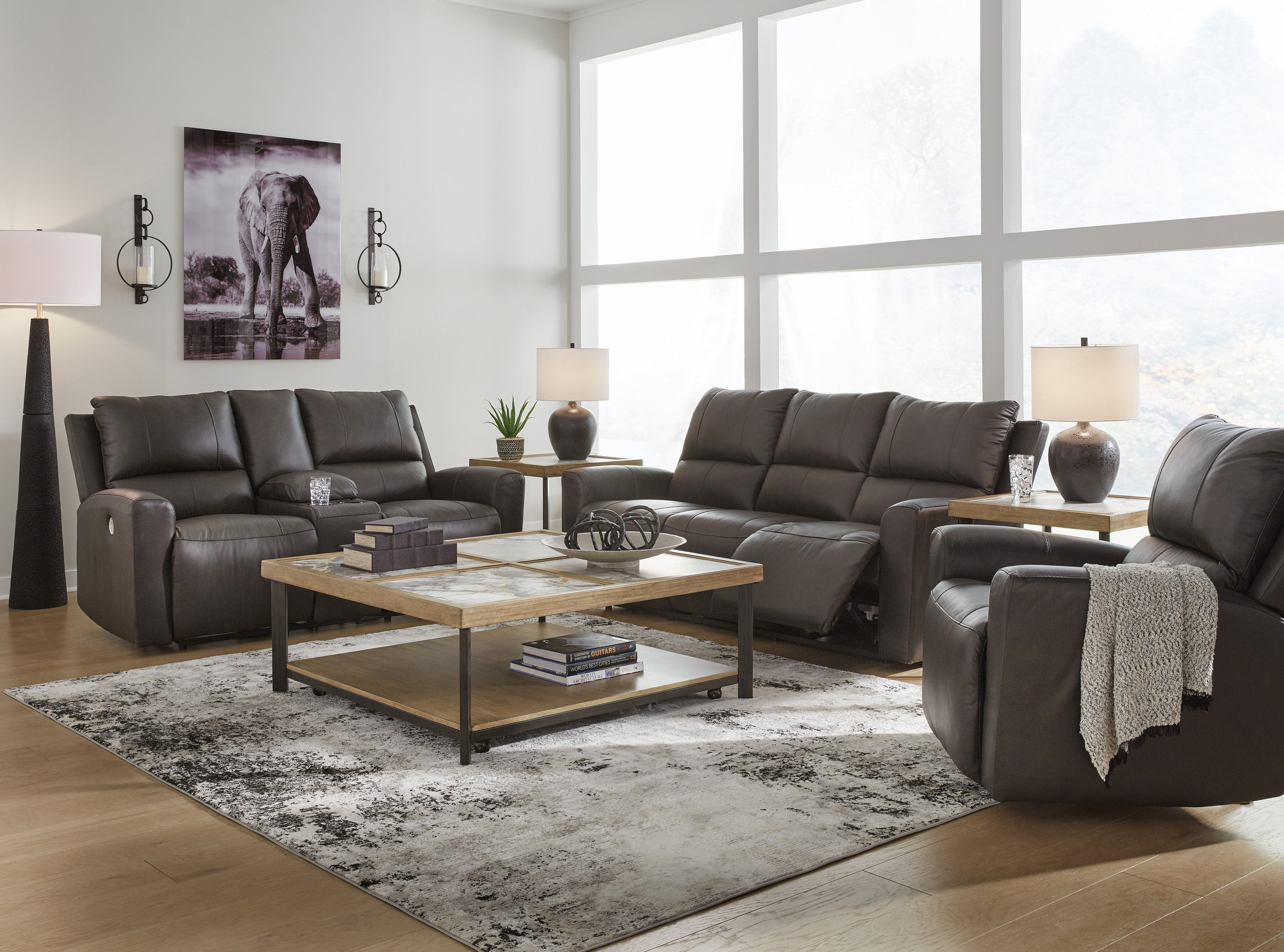 Boxmere - Reclining Living Room 3 Sofa Set