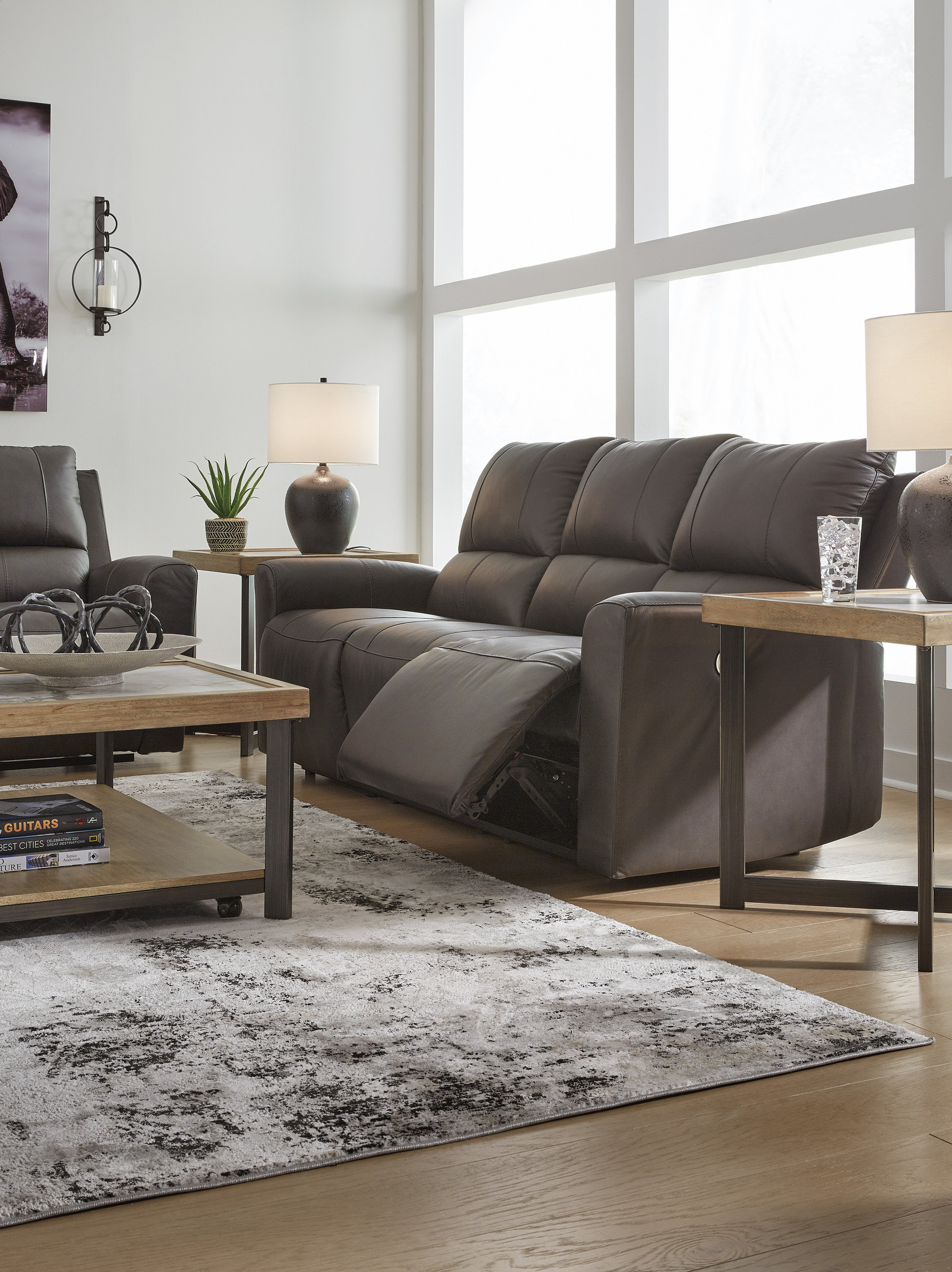 Boxmere Storm Reclining Power Sofa and Loveseat Set