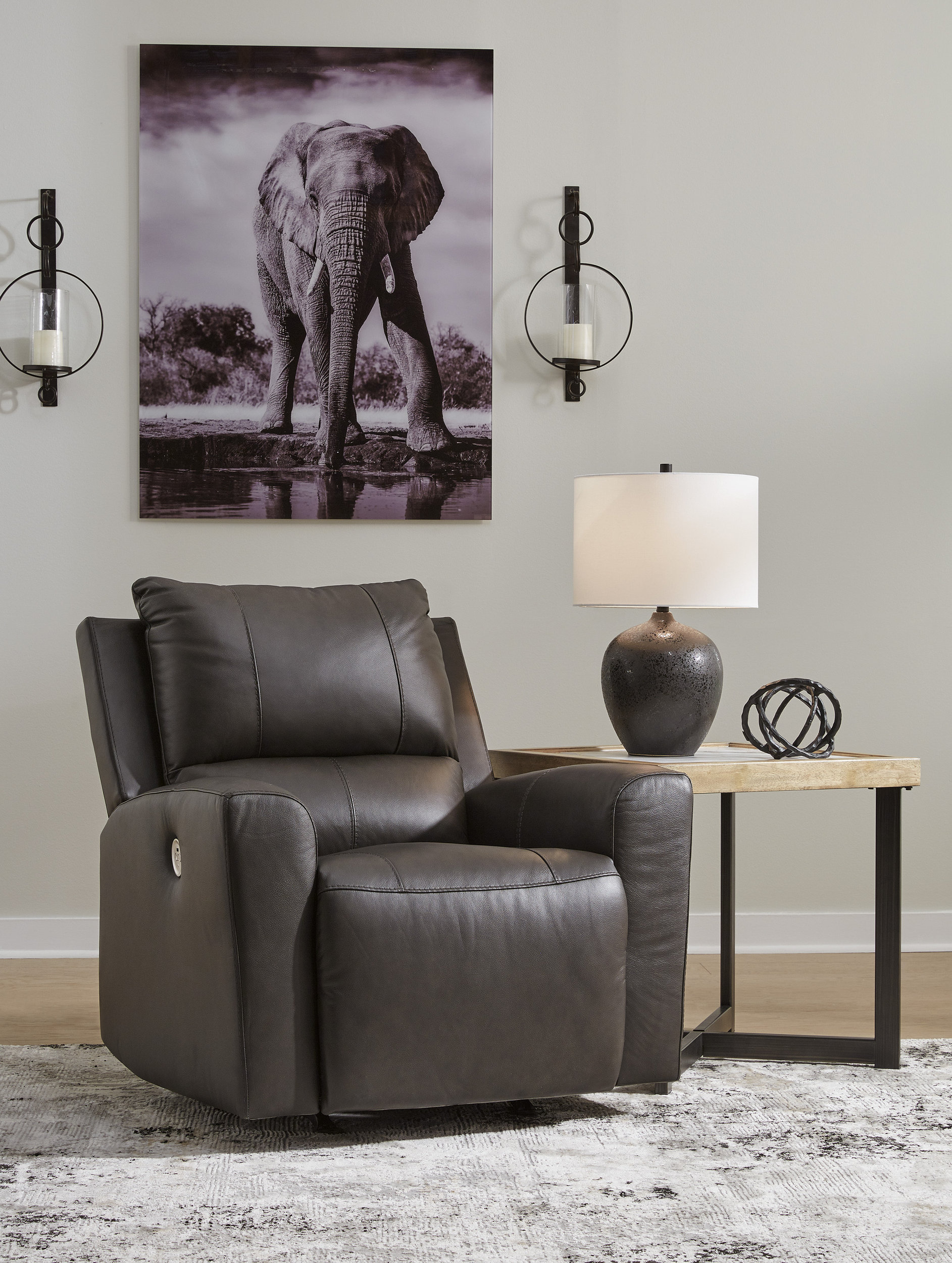 Boxmere Leather/PVC Power Reclining Living Room Set
