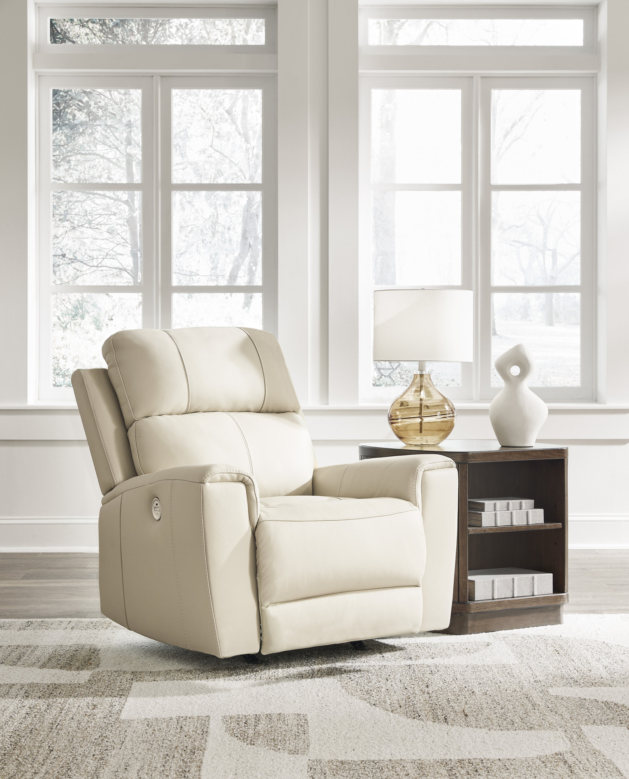 Dahlmoore Leather/PVC Power Rocker Recliner