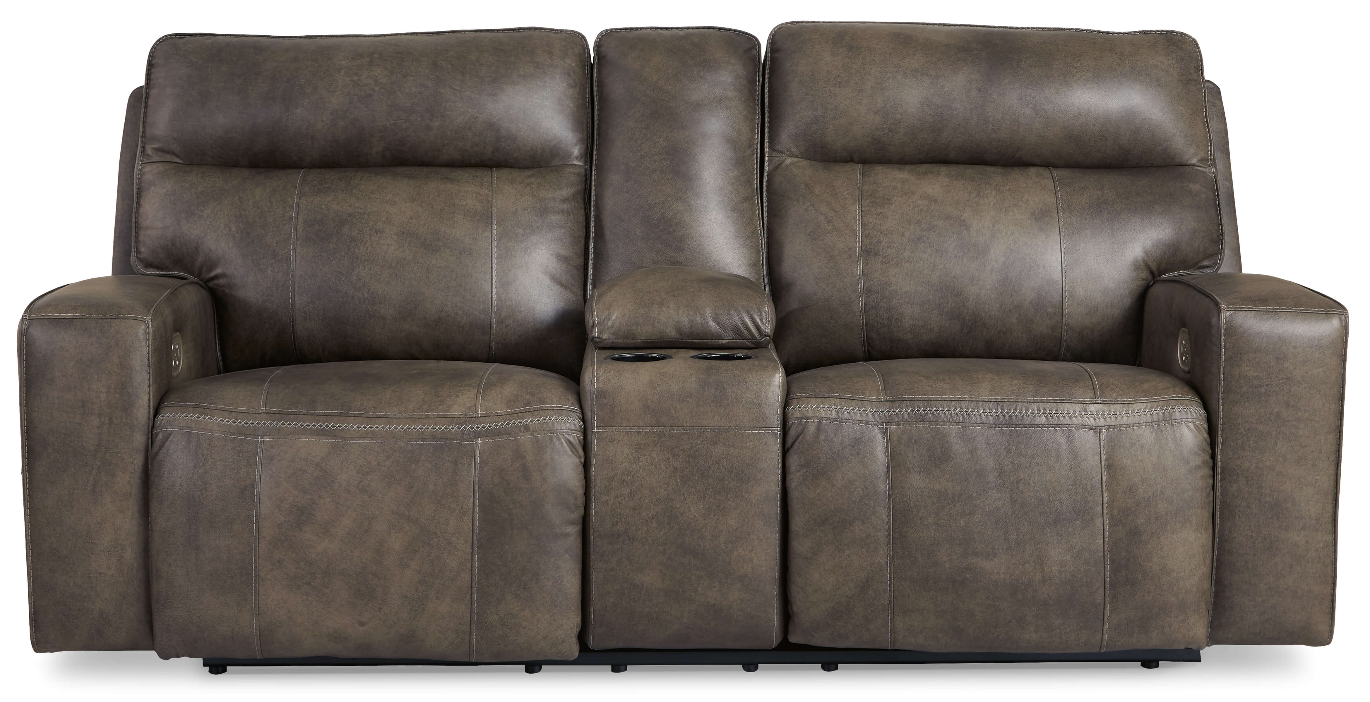 Game Plan Leather Power Reclining Loveseat