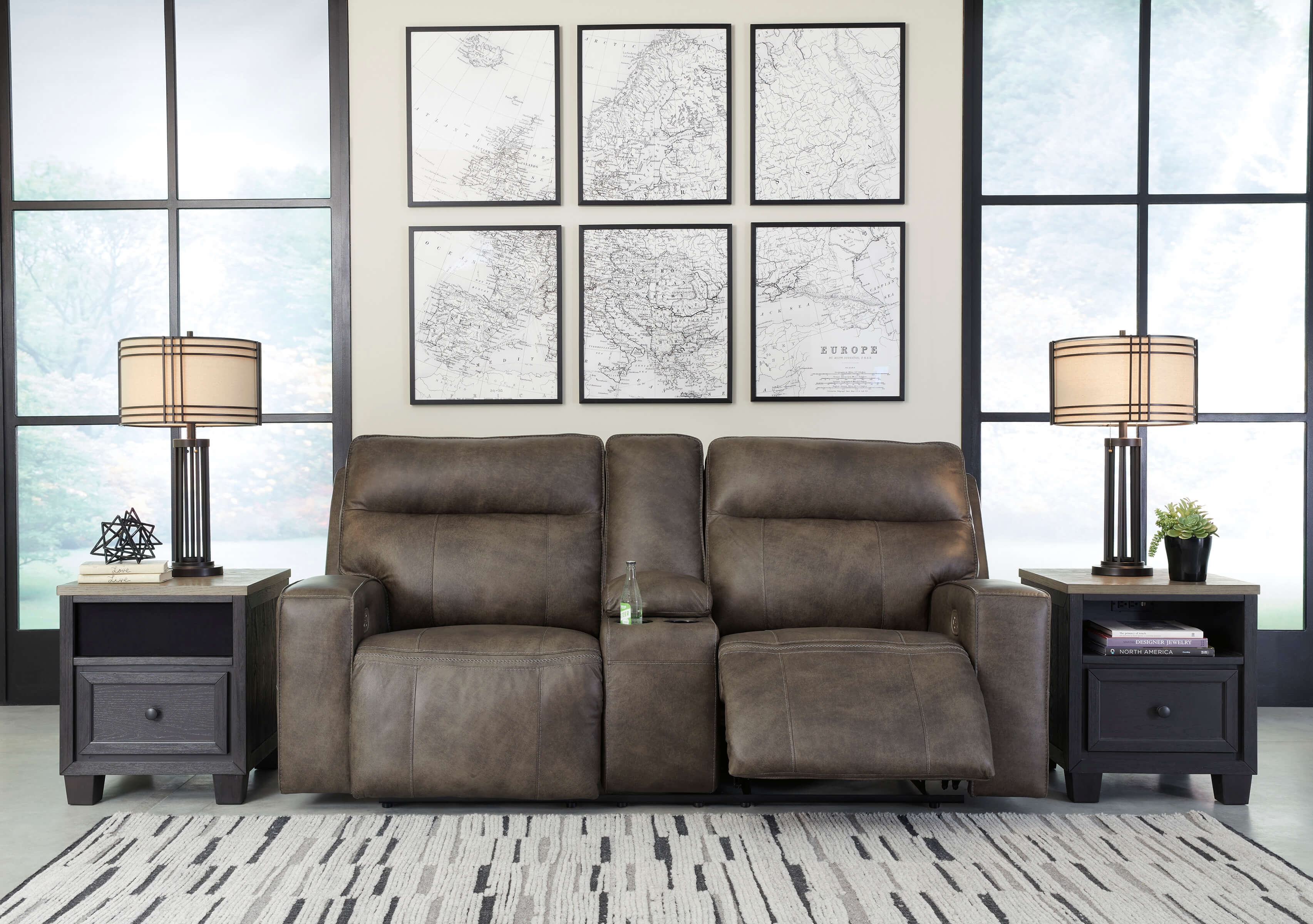 Game Plan Leather Power Reclining Loveseat
