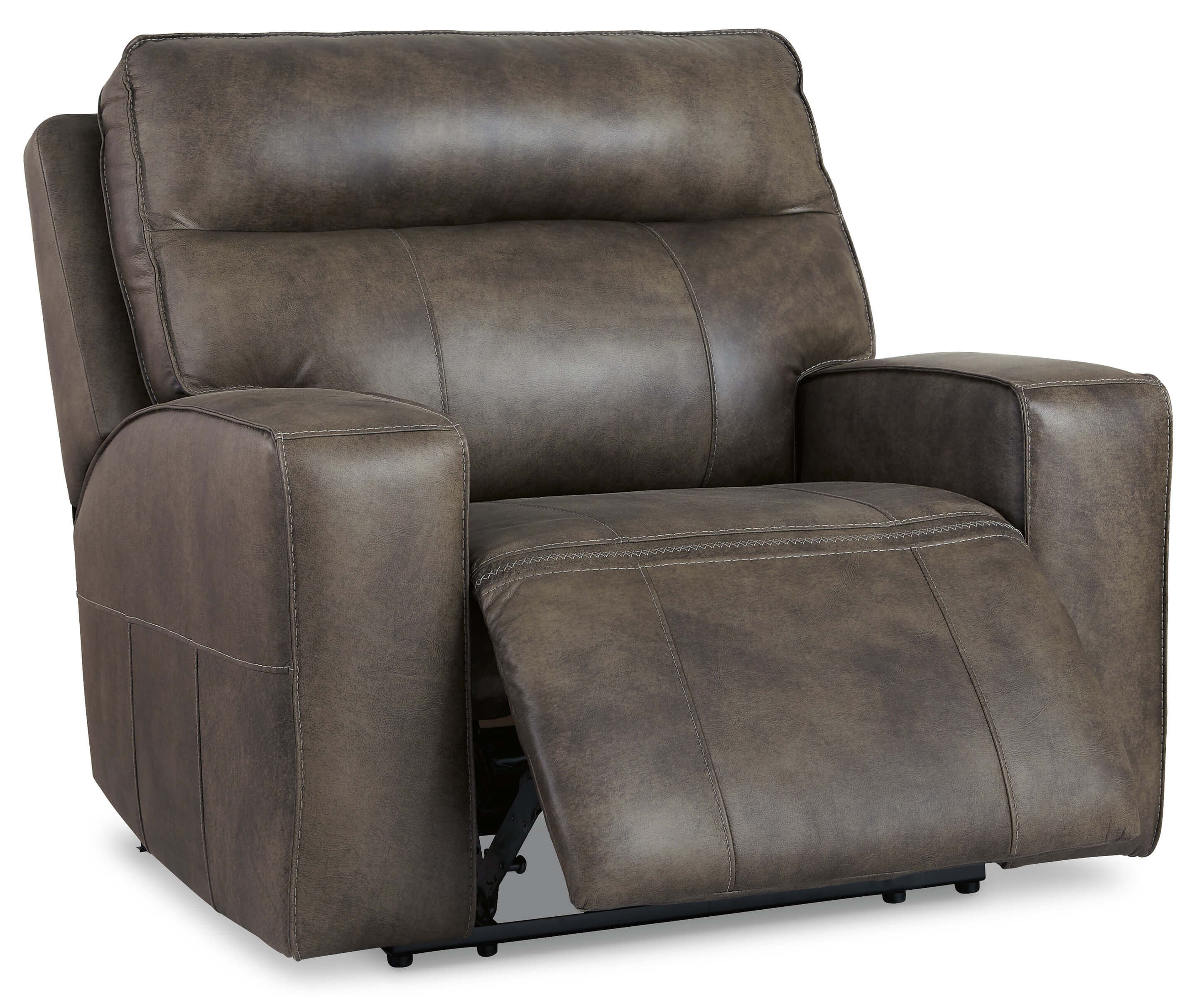 Game Plan Leather Oversized Power Reclining Chair