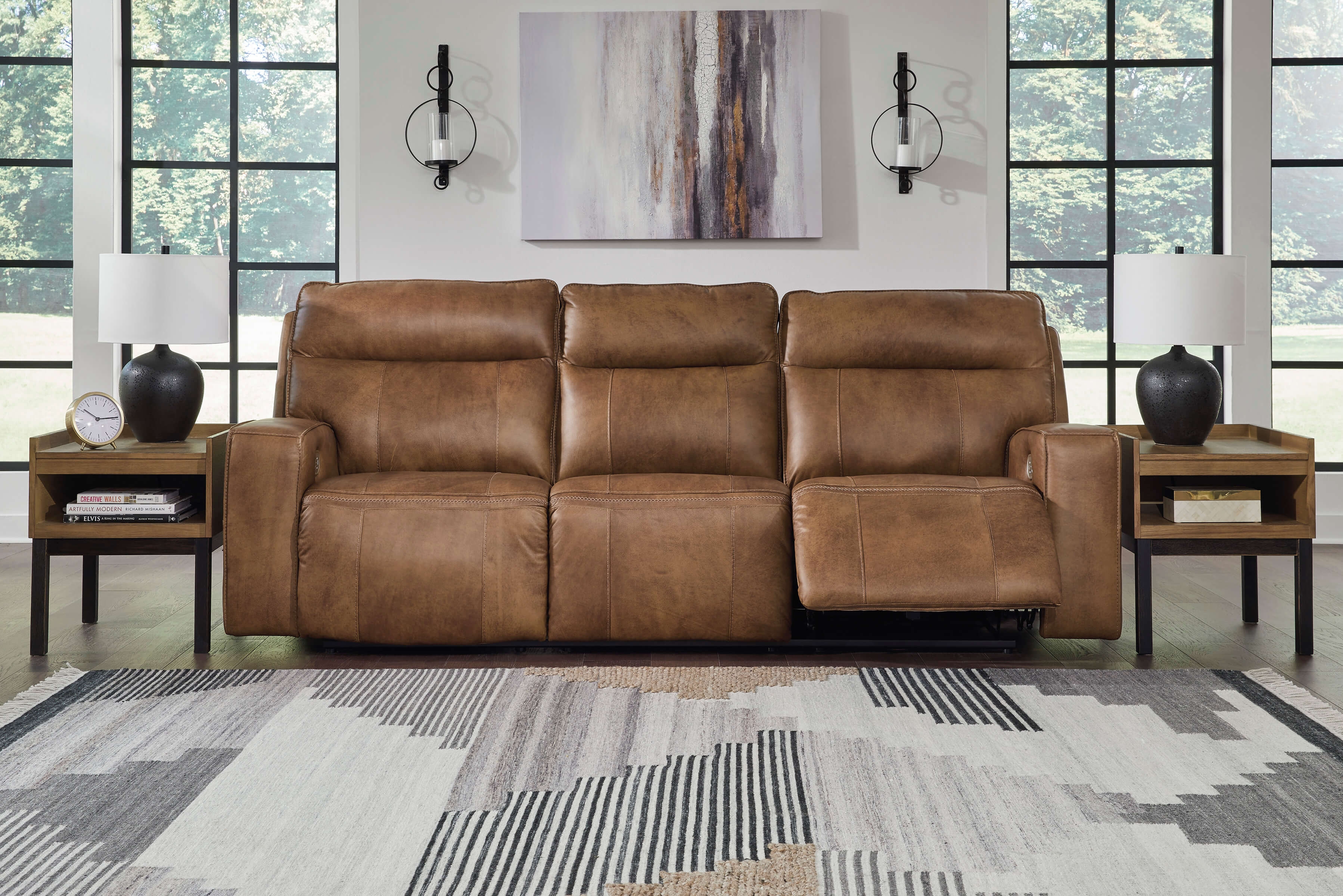Game Plan Leather Power Reclining Living Room Set