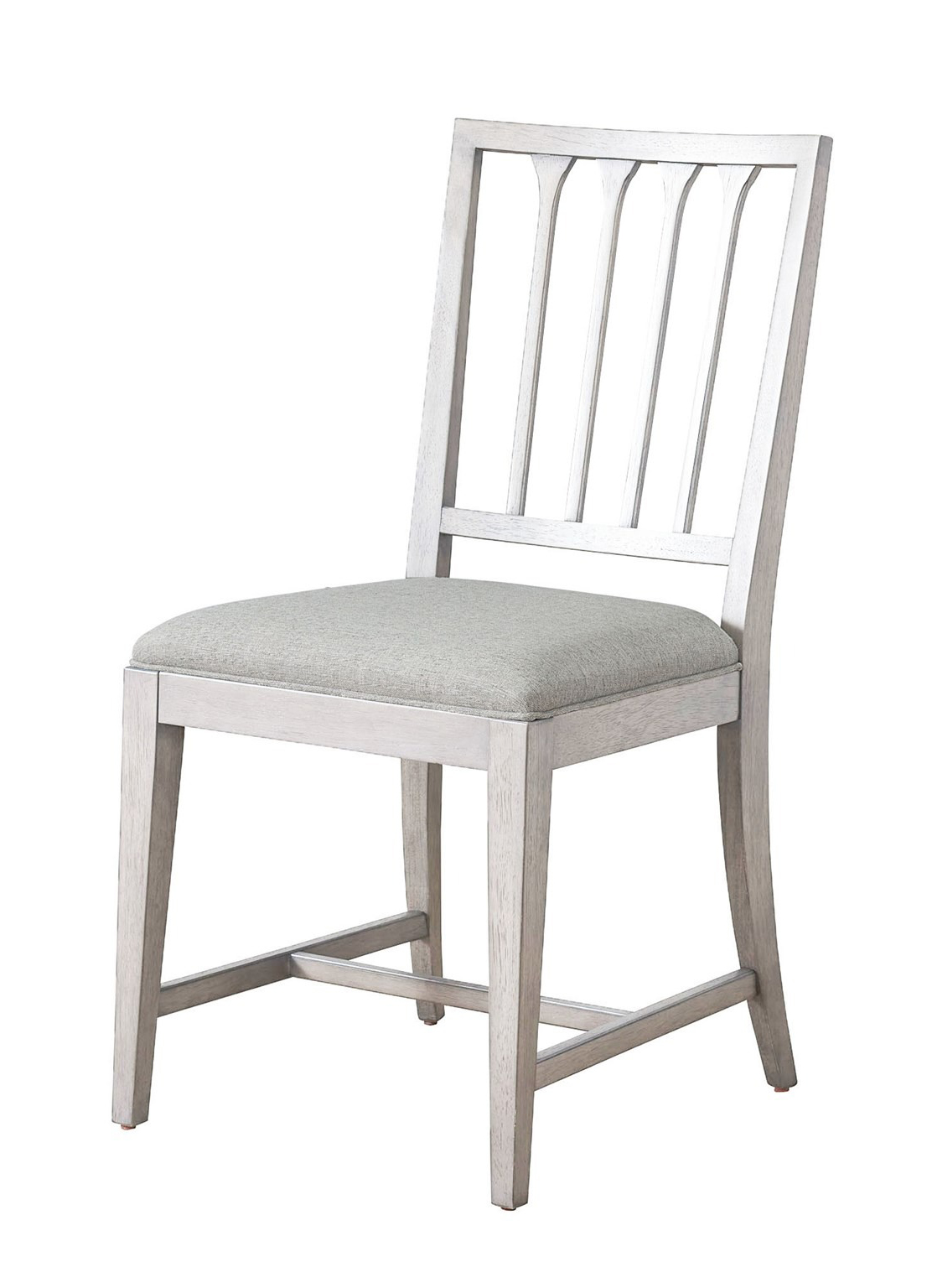 Slat Back Fabric/Wood Side Chair
