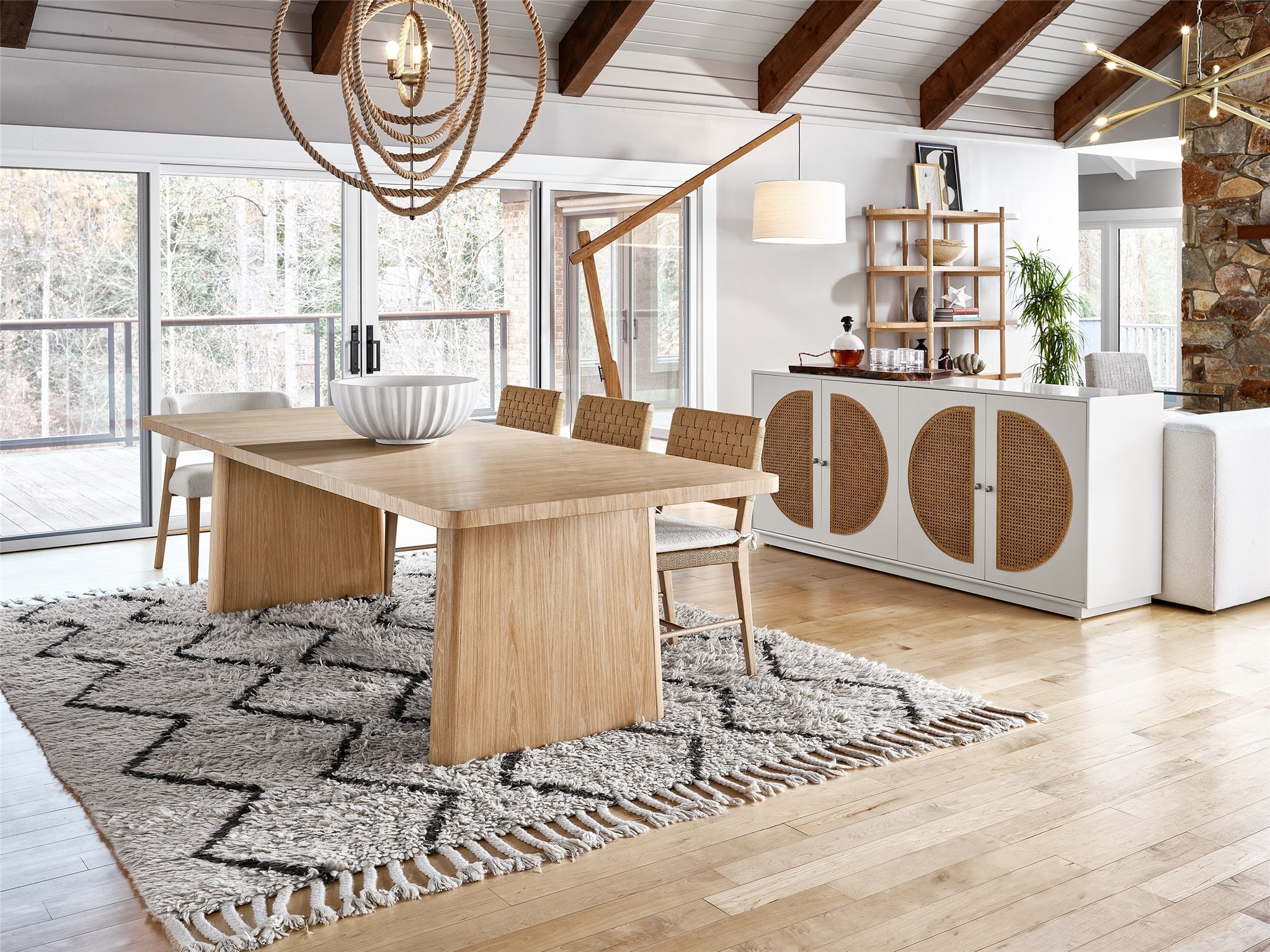 Nomad Wood Rectangular Dining Table