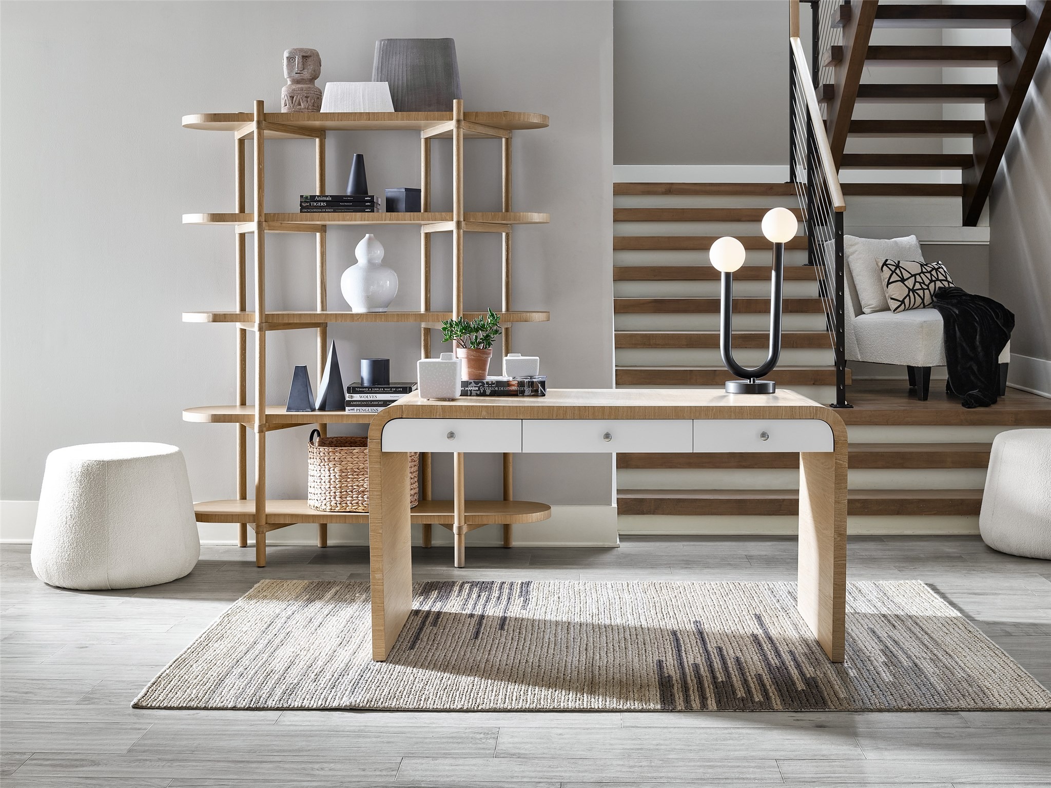 Nomad Wood Writing Desk w/3 Drawers