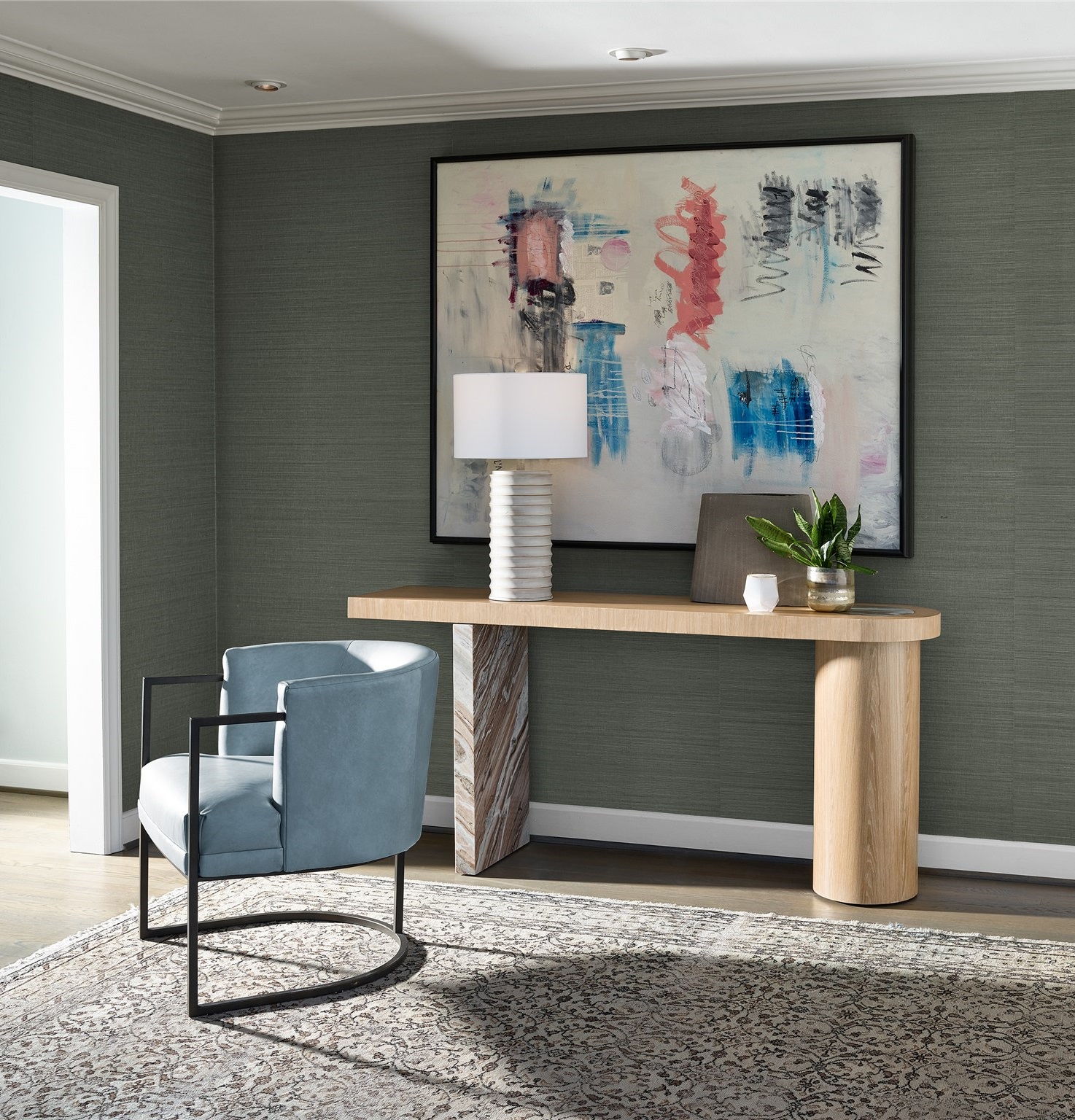 Croydon Wood/Stone Console Table