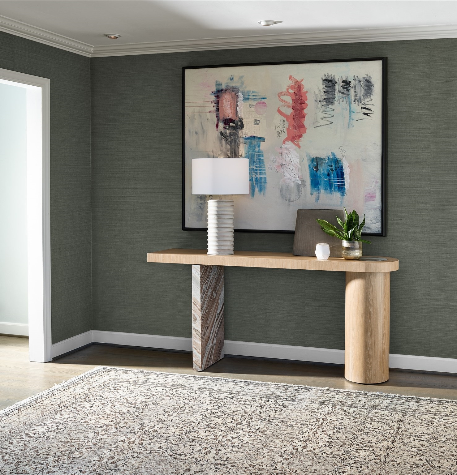 Croydon Wood/Stone Console Table