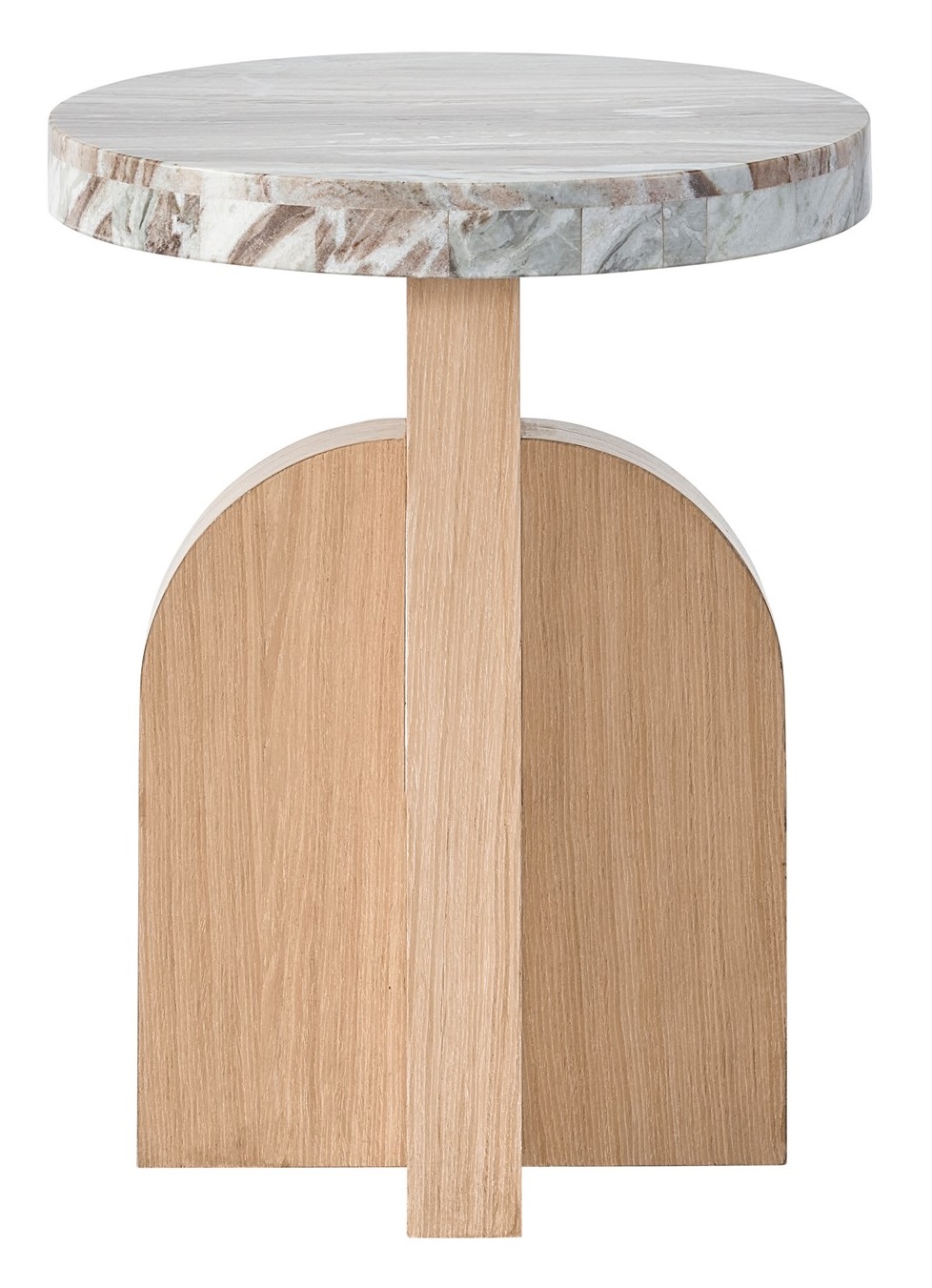 Reverine Stone/Wood Accent End Table