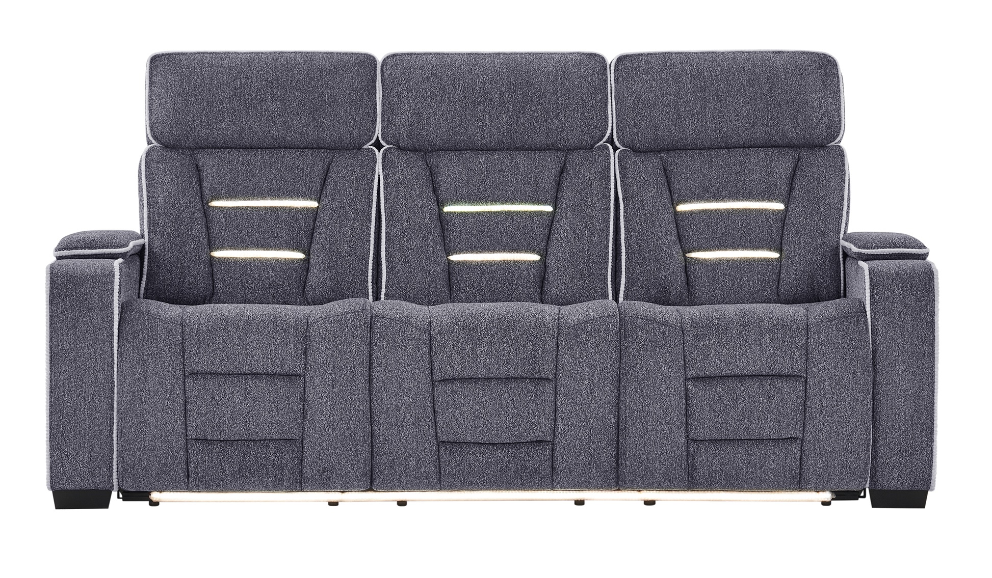 U1895 Fabric Reclining Sofa with LED Light