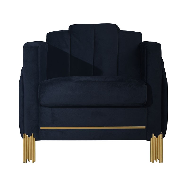SM Empire Velvet Armchair w/Light