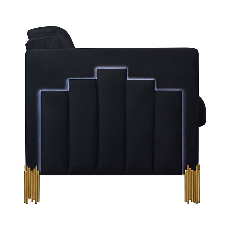 SM Empire Velvet Armchair w/Light