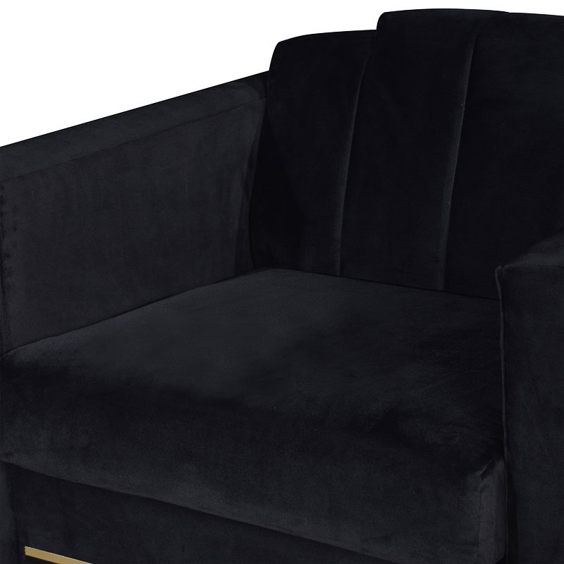 SM Empire Velvet Living Room Set w/Light
