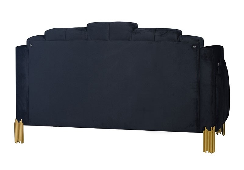SM Empire Velvet Living Room Set w/Light