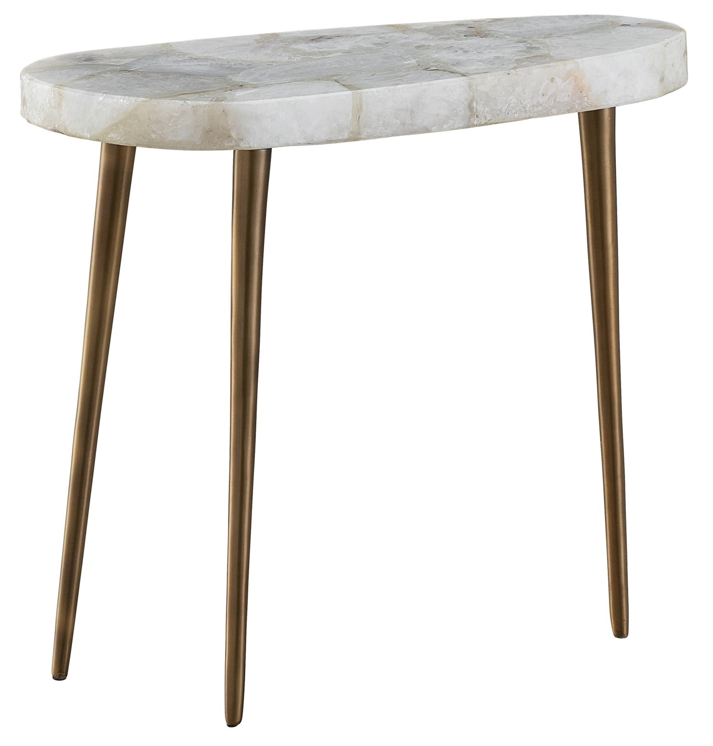 Fino Stone/Metal Short Side Table