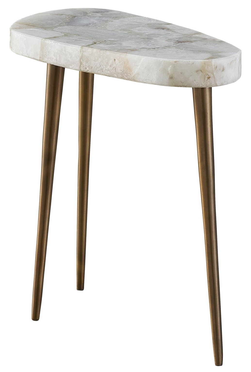 Fino Stone/Metal Short Side Table