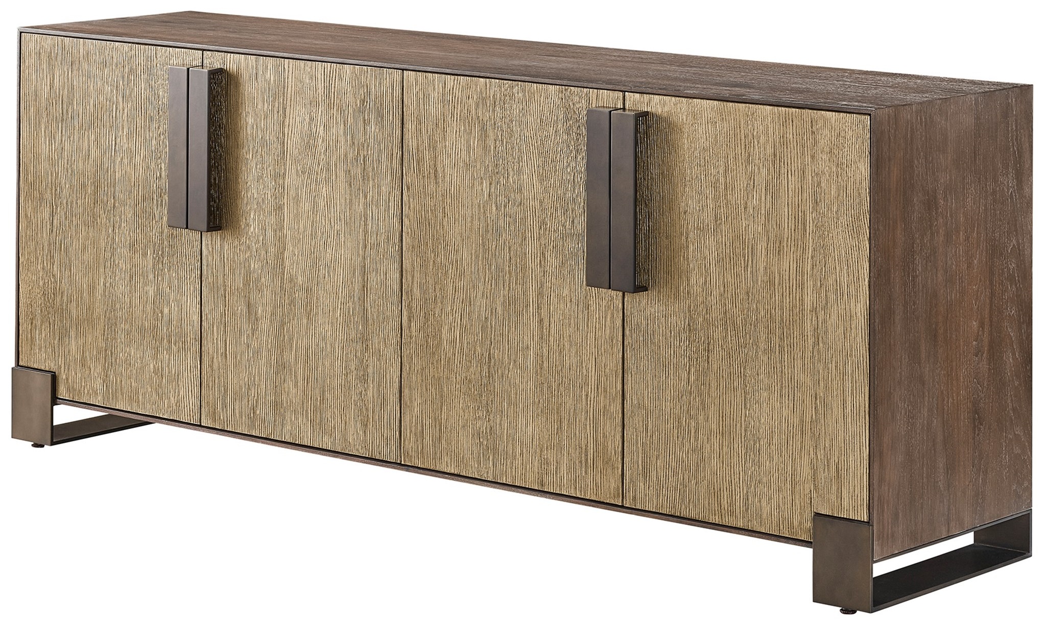 Riviera Wood/Metal Credenza w/4 Doors
