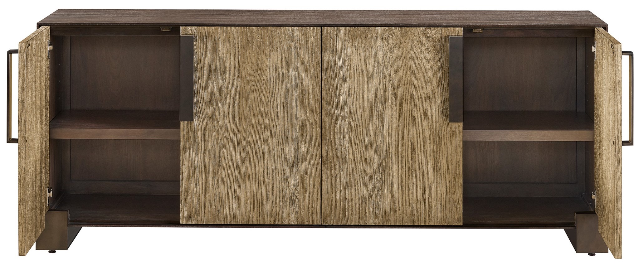 Riviera Wood/Metal Credenza w/4 Doors