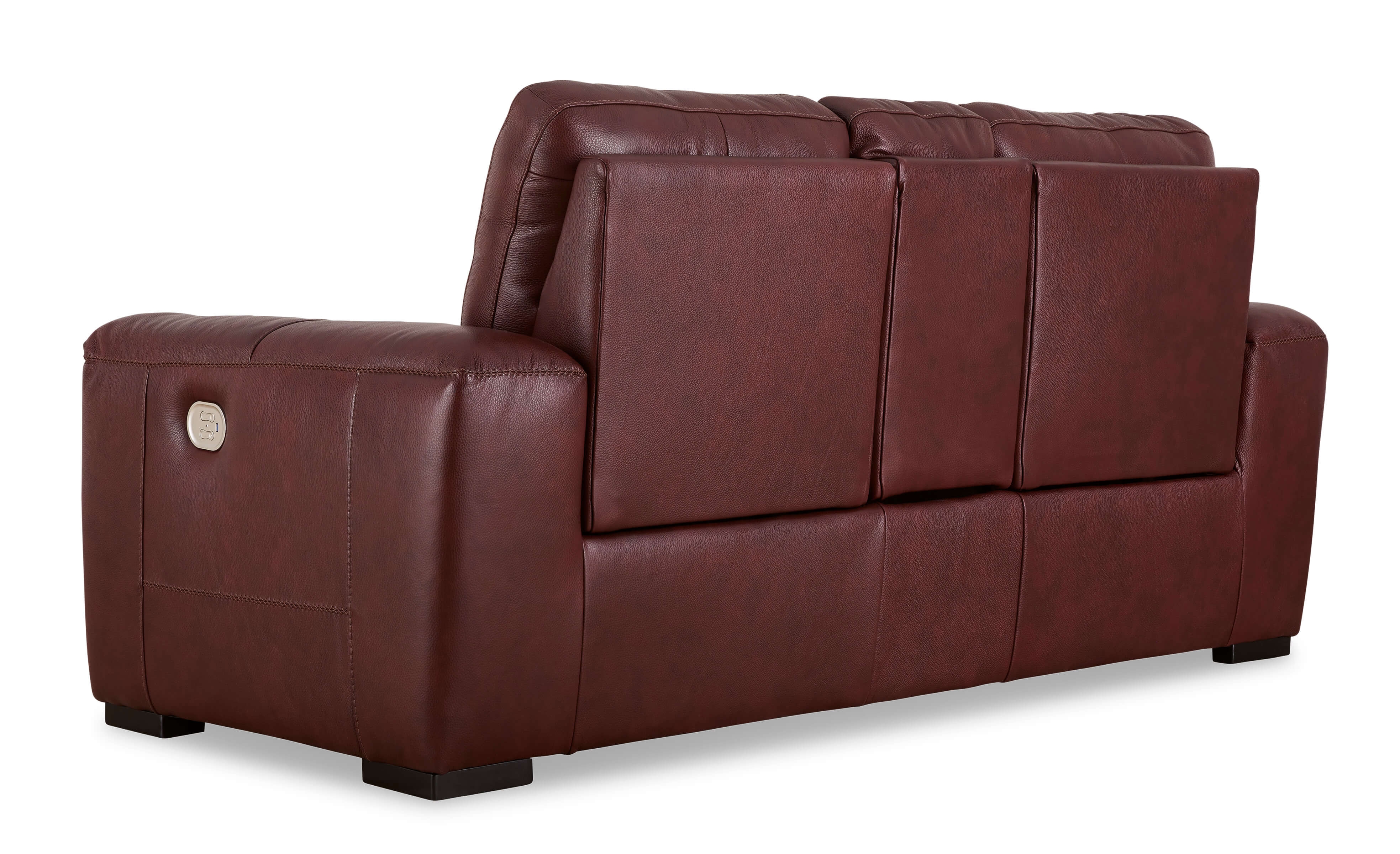 Ashley Alessandro Garnet Leather Loveseat Back
