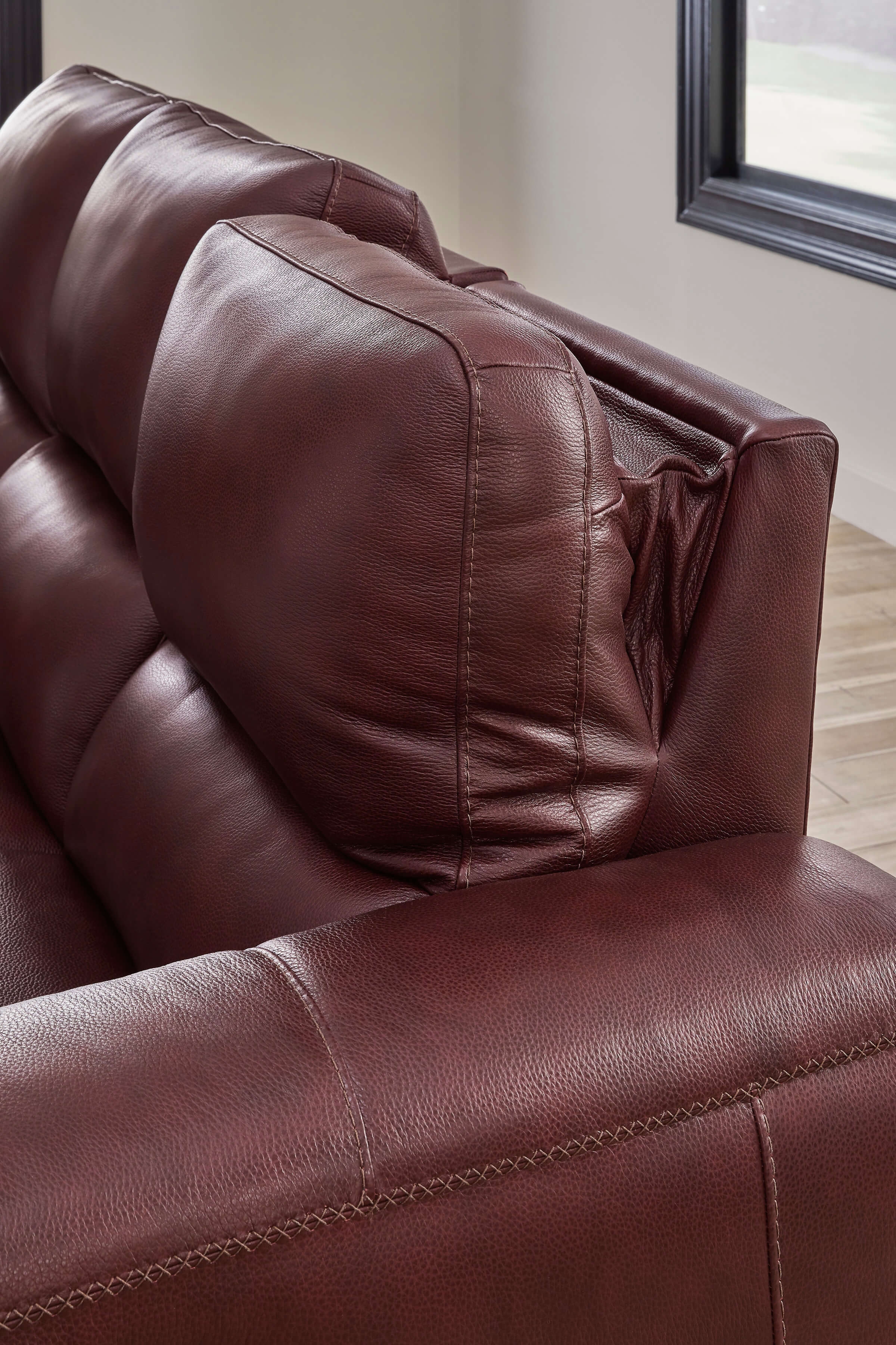 real leather couch