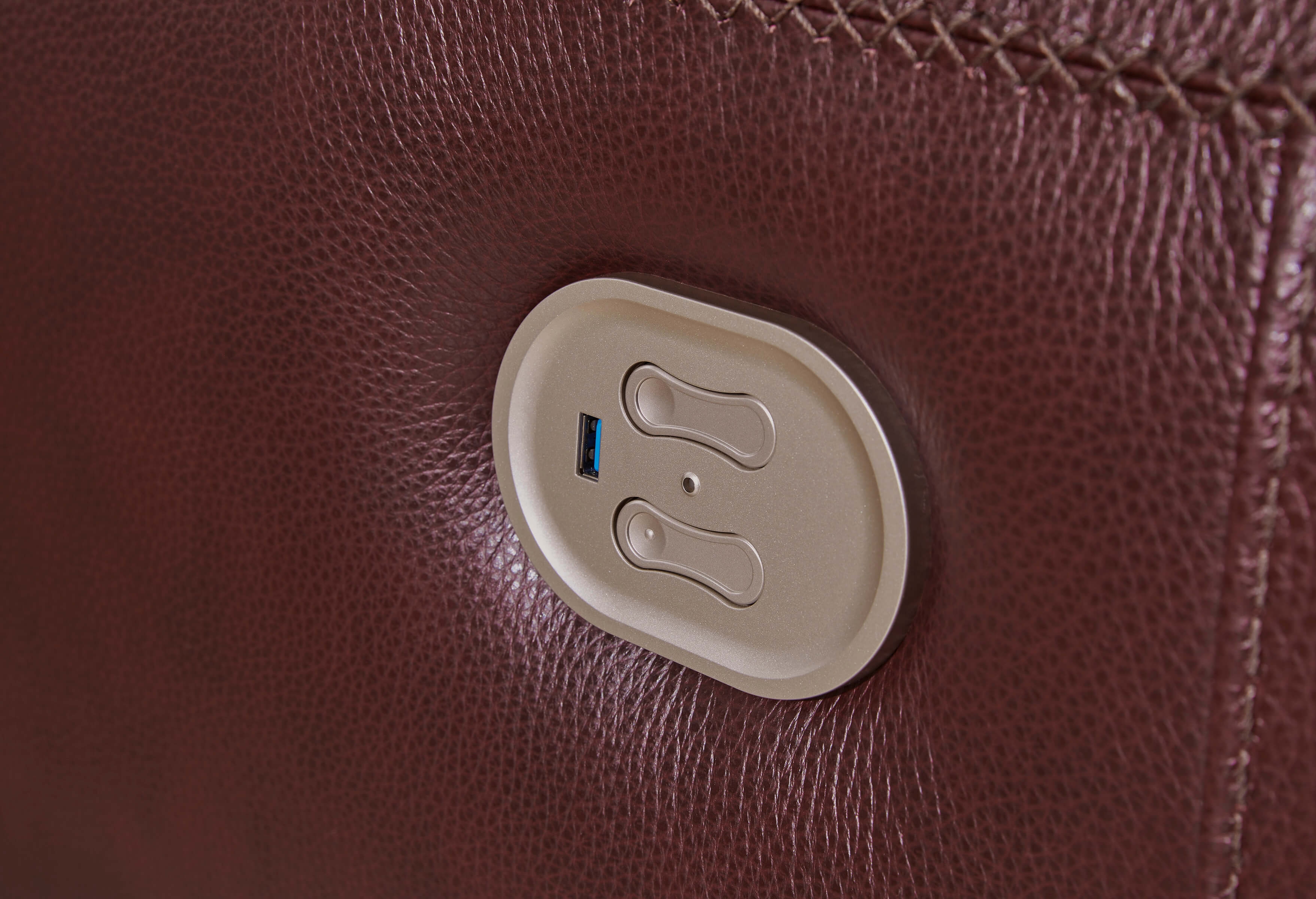 real leather sofa