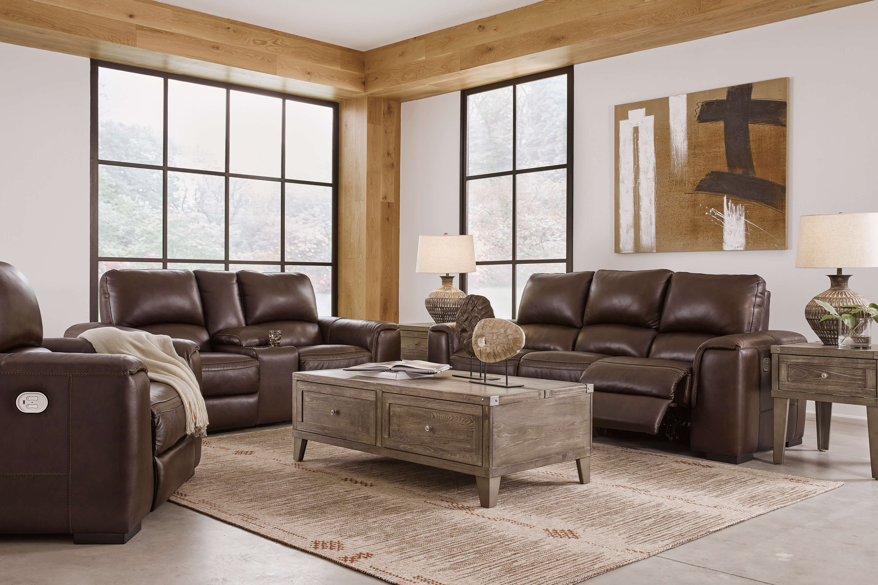 leather couch sets