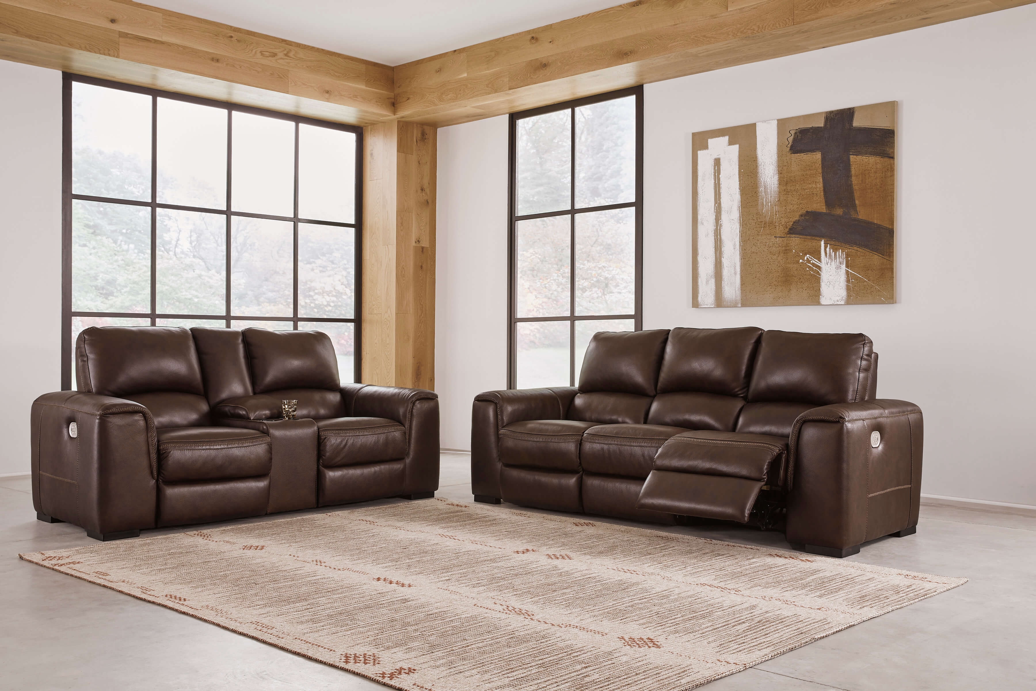 leather couch sets