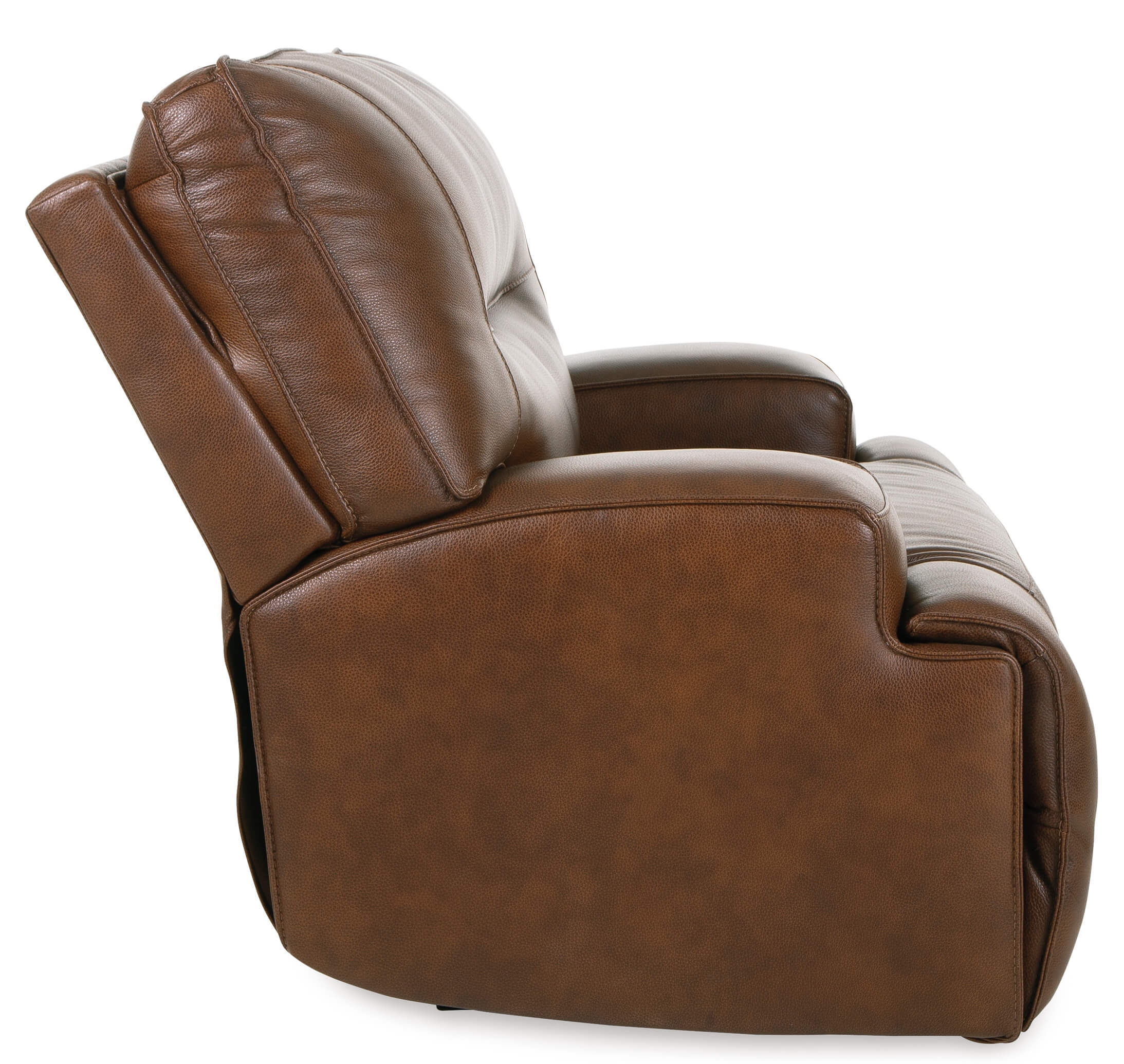 Francesca Auburn Leather Reclining Chair Side